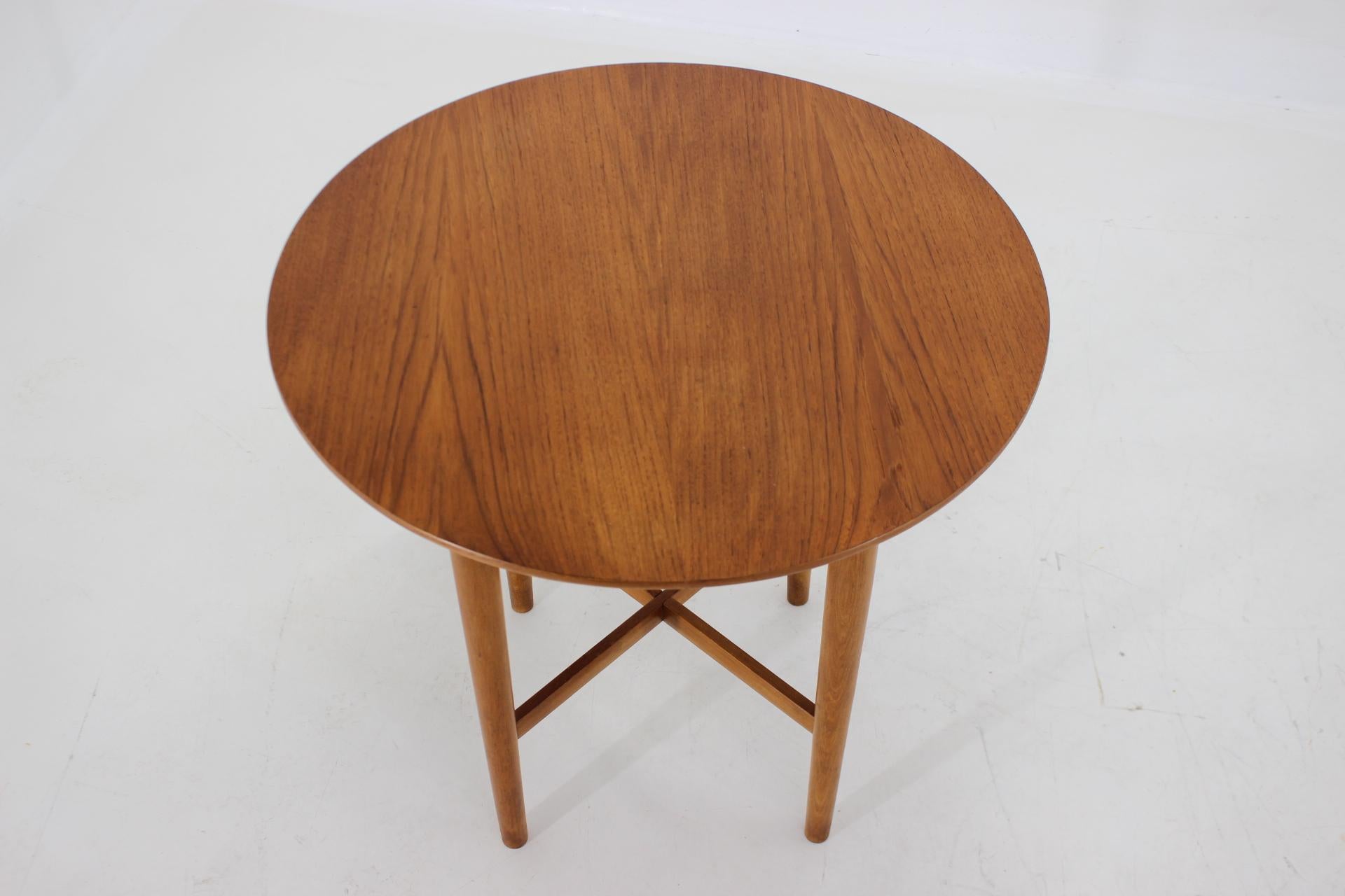 Danish 1960s Teak Round Coffee Table, Denmark