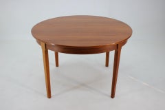 1960s Teak Round Extendable Dining Table, Denmark