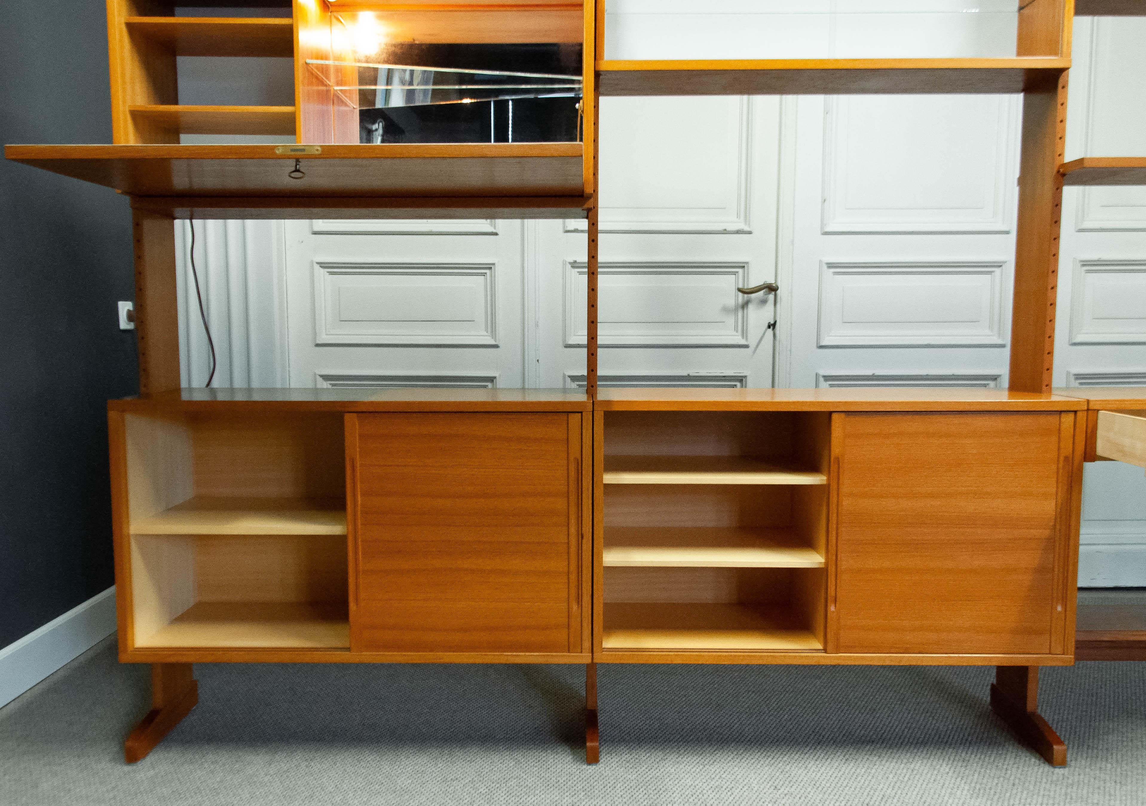 Modularer Schrank / Raumteiler aus Teakholz von Kajsa & Nils „Nisse“ Strinning, 1960er Jahre im Angebot 5
