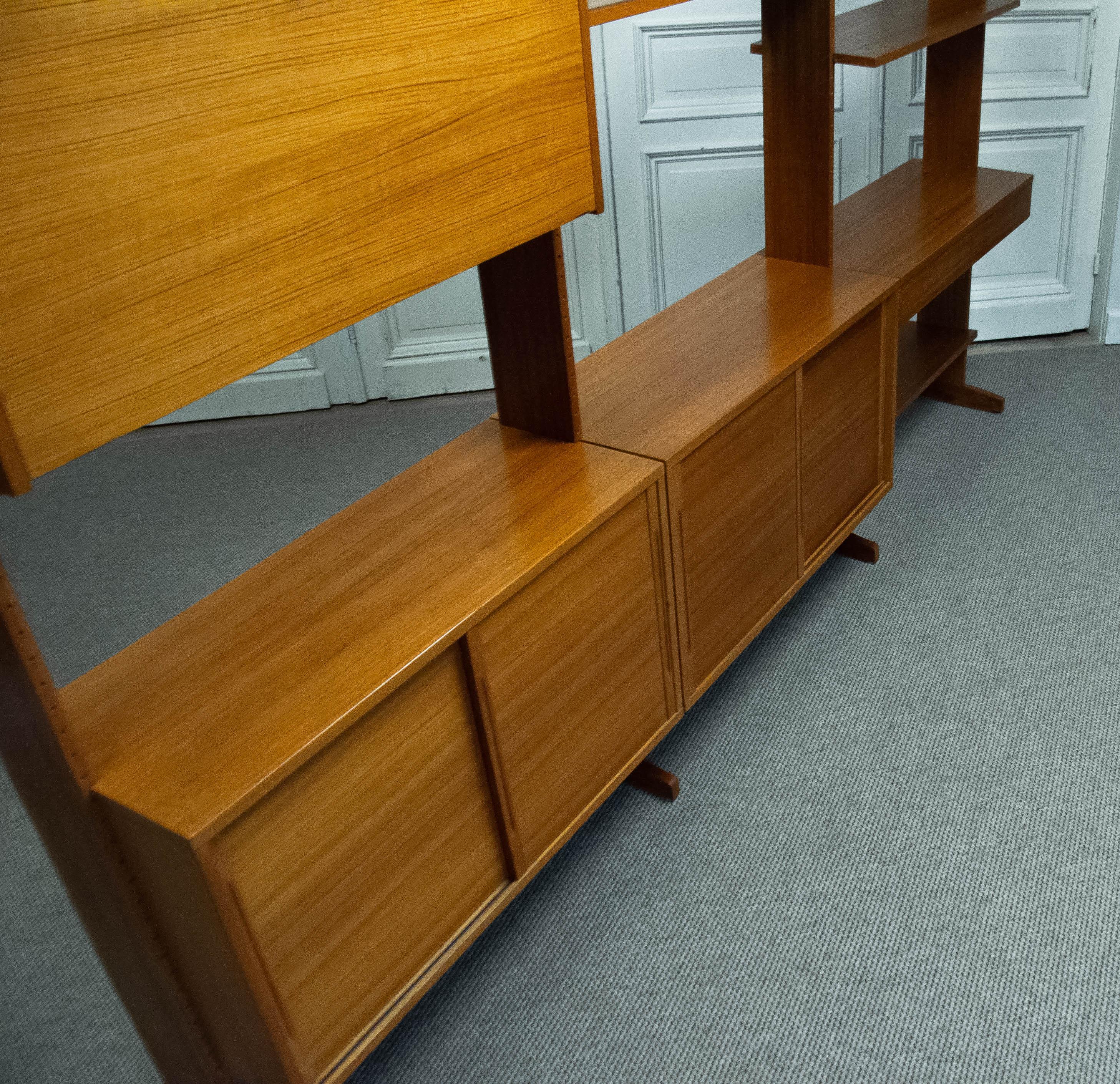 Modularer Schrank / Raumteiler aus Teakholz von Kajsa & Nils „Nisse“ Strinning, 1960er Jahre im Angebot 8