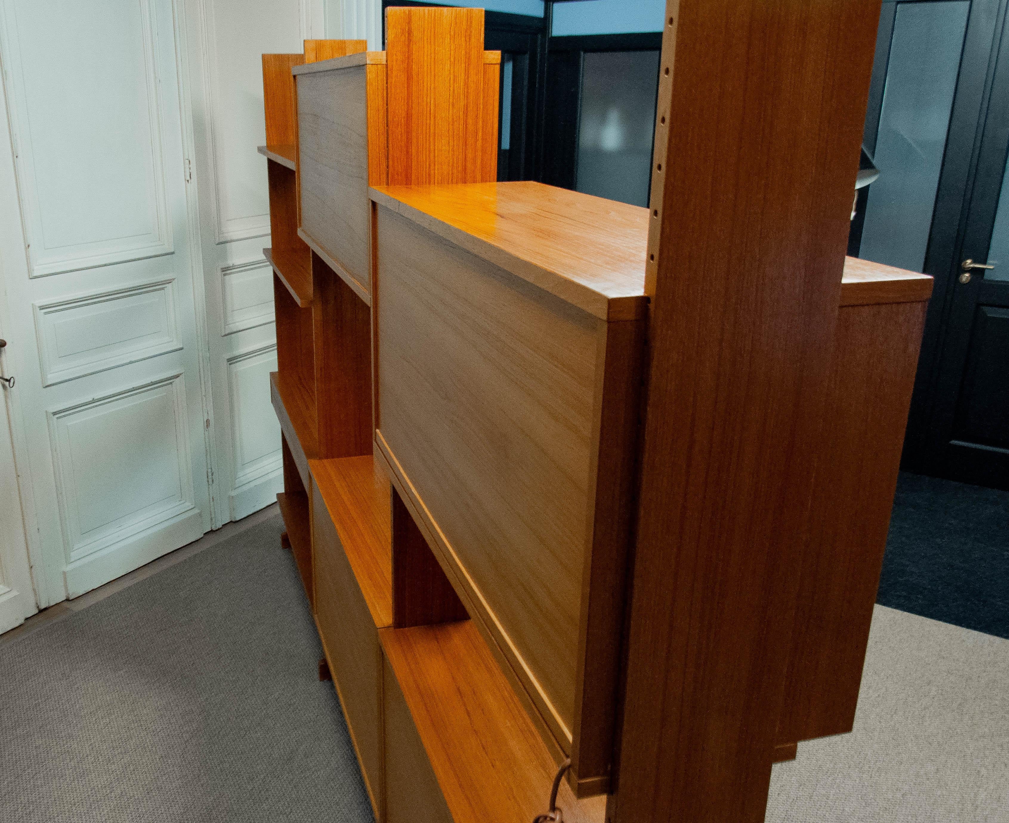 Modularer Schrank / Raumteiler aus Teakholz von Kajsa & Nils „Nisse“ Strinning, 1960er Jahre im Angebot 9