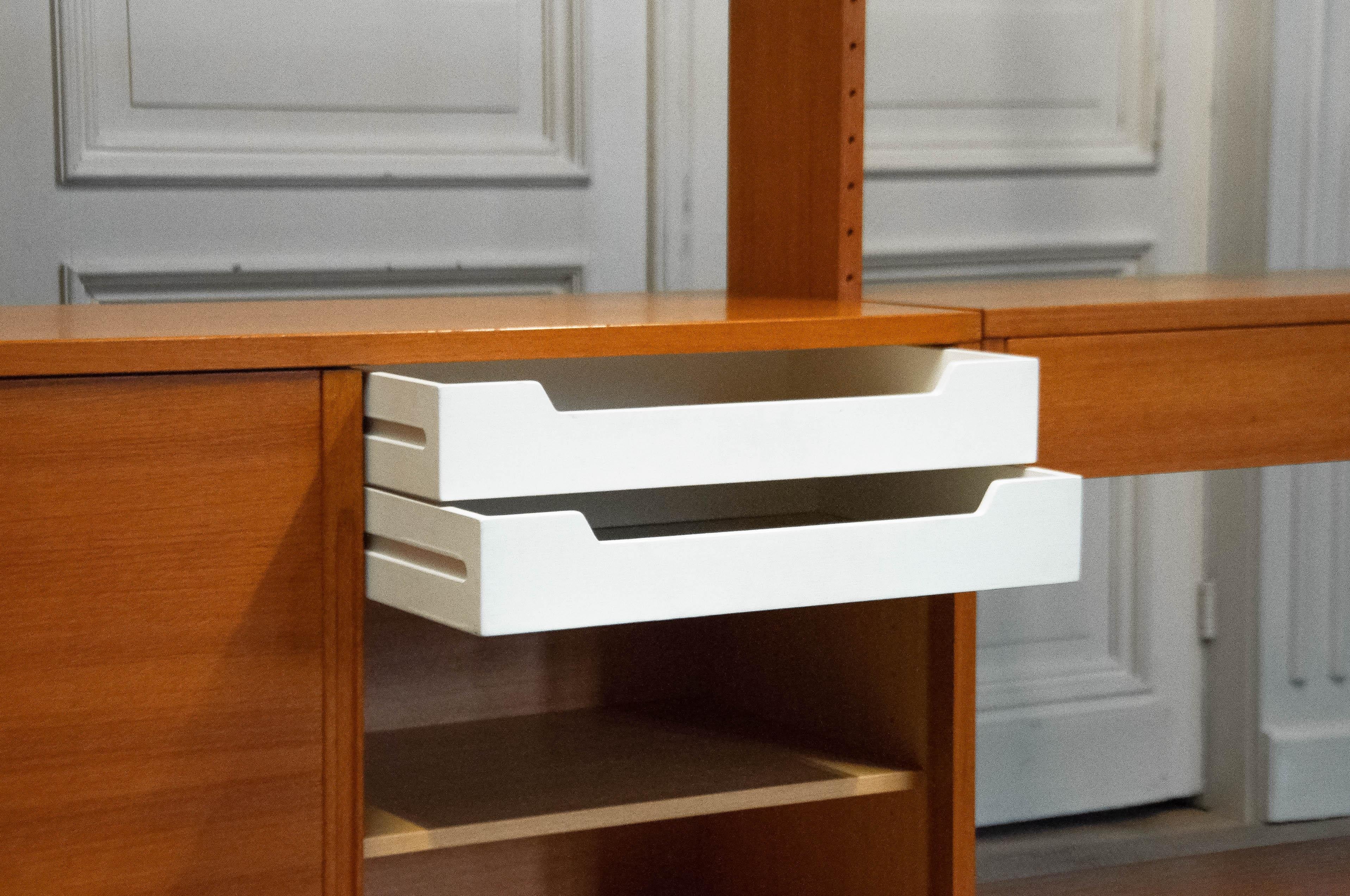 Modularer Schrank / Raumteiler aus Teakholz von Kajsa & Nils „Nisse“ Strinning, 1960er Jahre (Mitte des 20. Jahrhunderts) im Angebot
