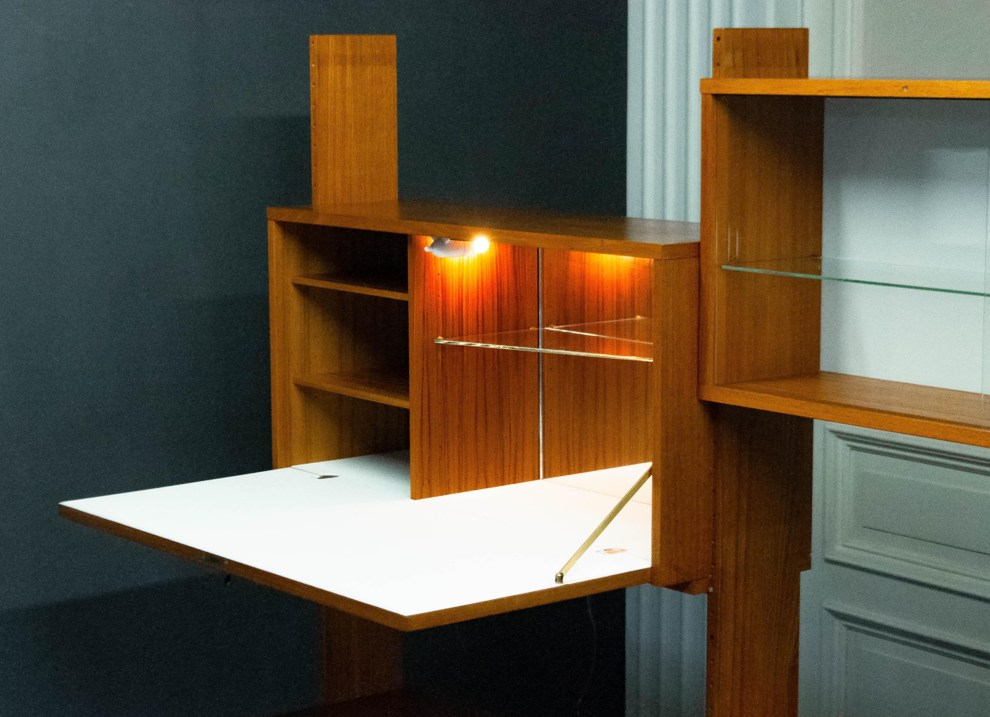 Modularer Schrank / Raumteiler aus Teakholz von Kajsa & Nils „Nisse“ Strinning, 1960er Jahre im Angebot 1