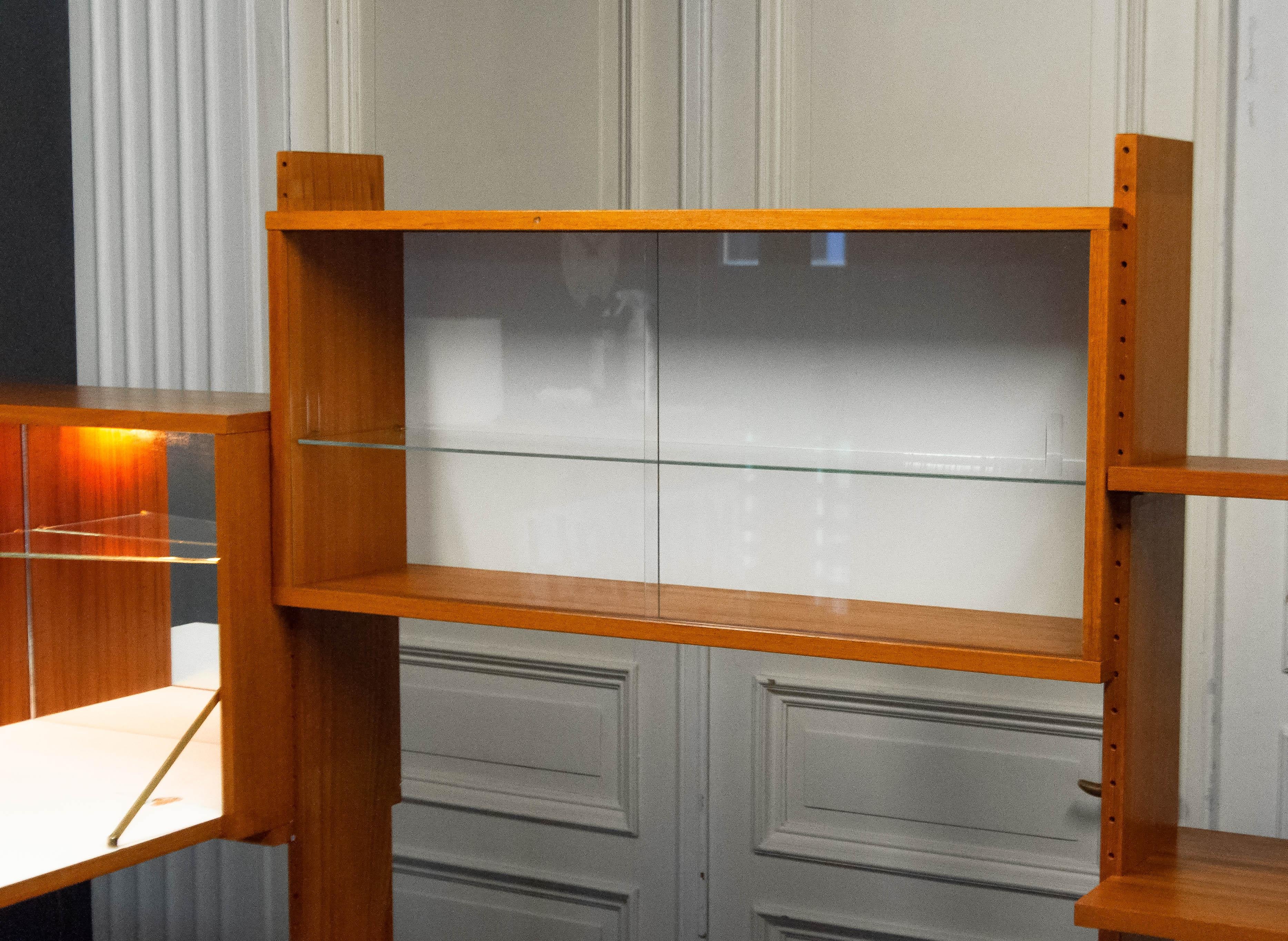 Modularer Schrank / Raumteiler aus Teakholz von Kajsa & Nils „Nisse“ Strinning, 1960er Jahre im Angebot 3