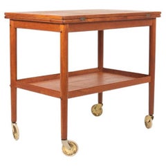 1960s Teak Serving / Bar Cart by Grete Jalk for Poul Jeppesens Møbelfabrik