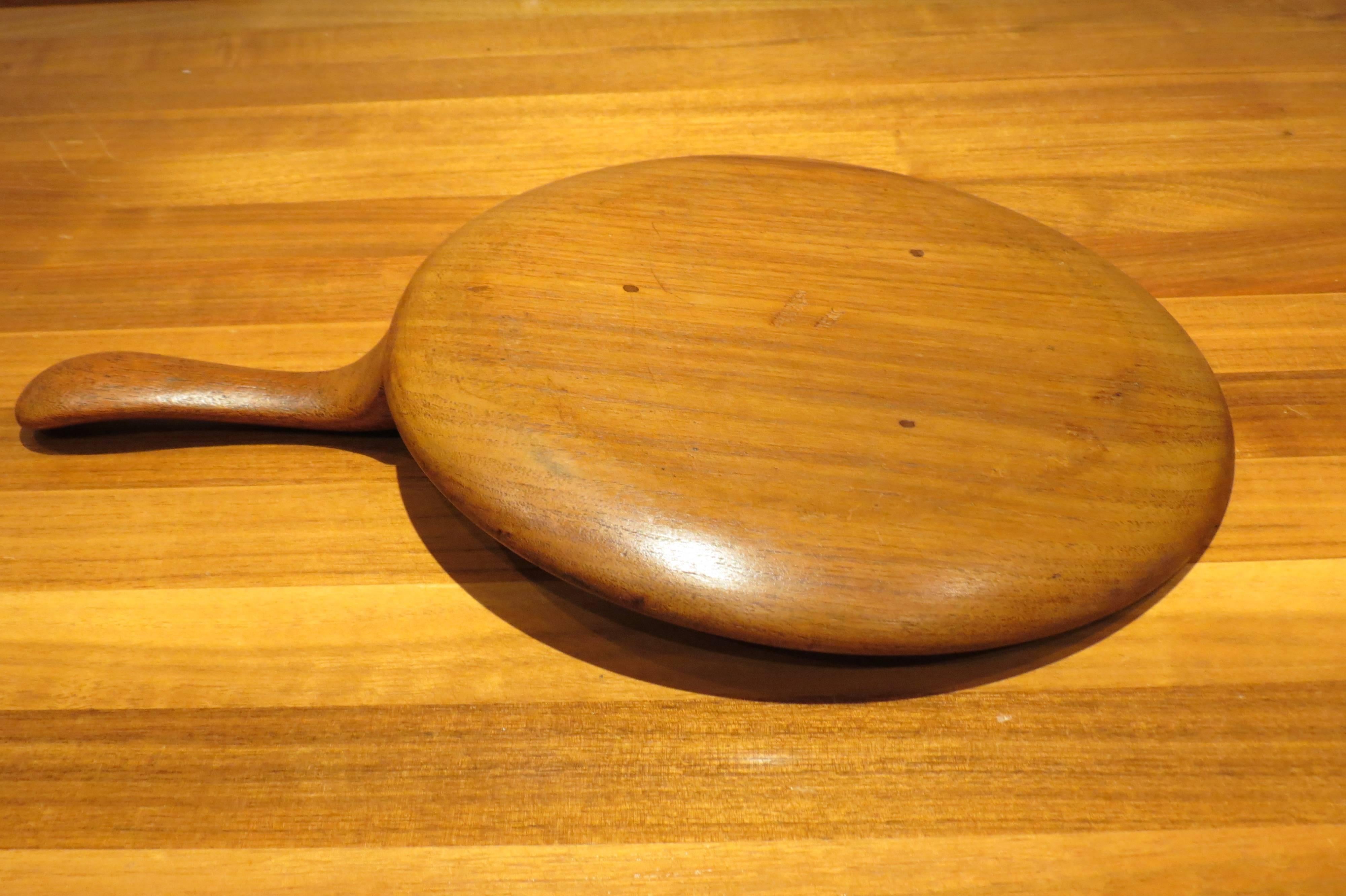 1960s Teak Serving Tray with Handle by Kay Bojesen 3