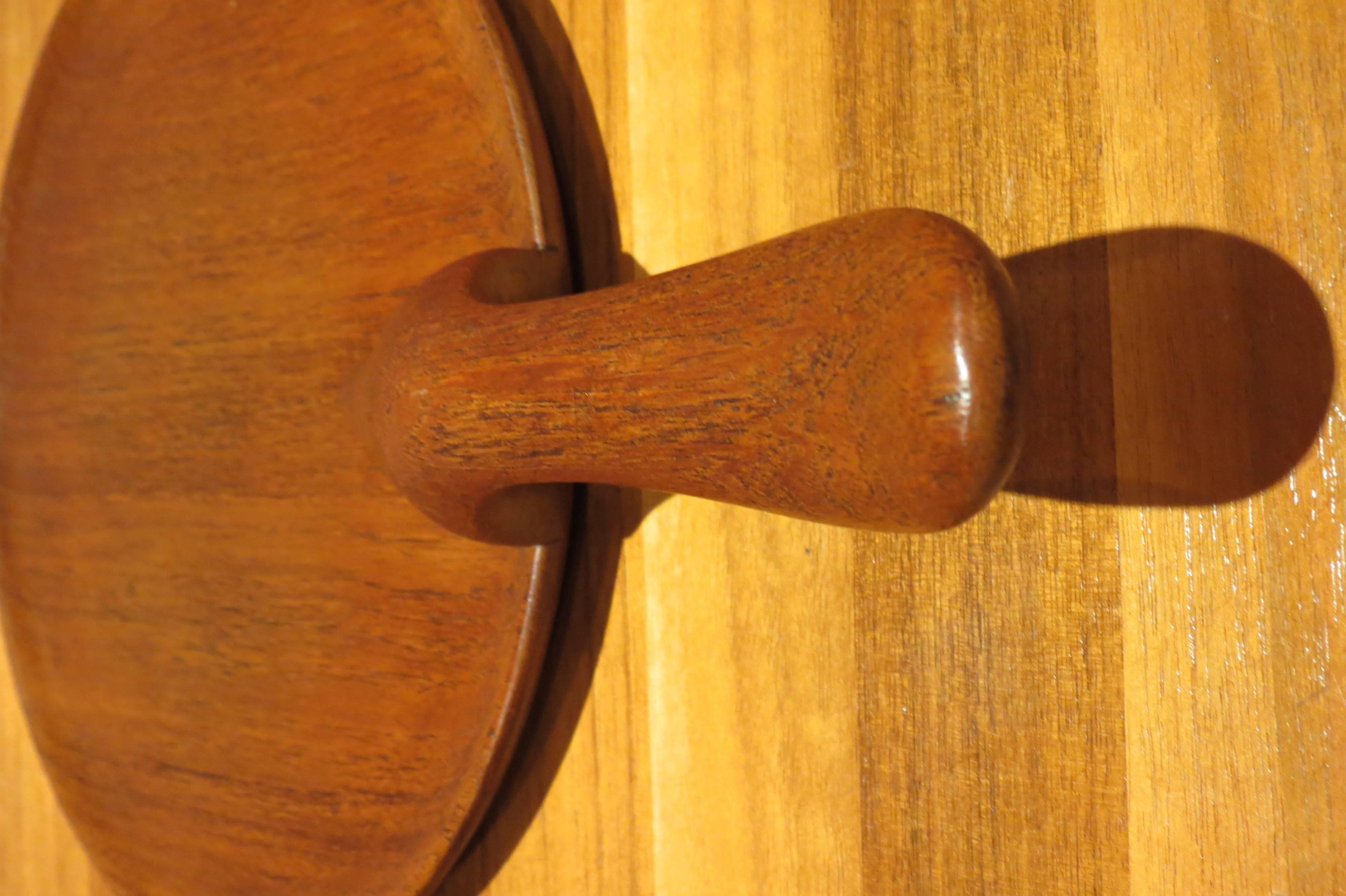 1960s Teak Serving Tray with Handle by Kay Bojesen 5