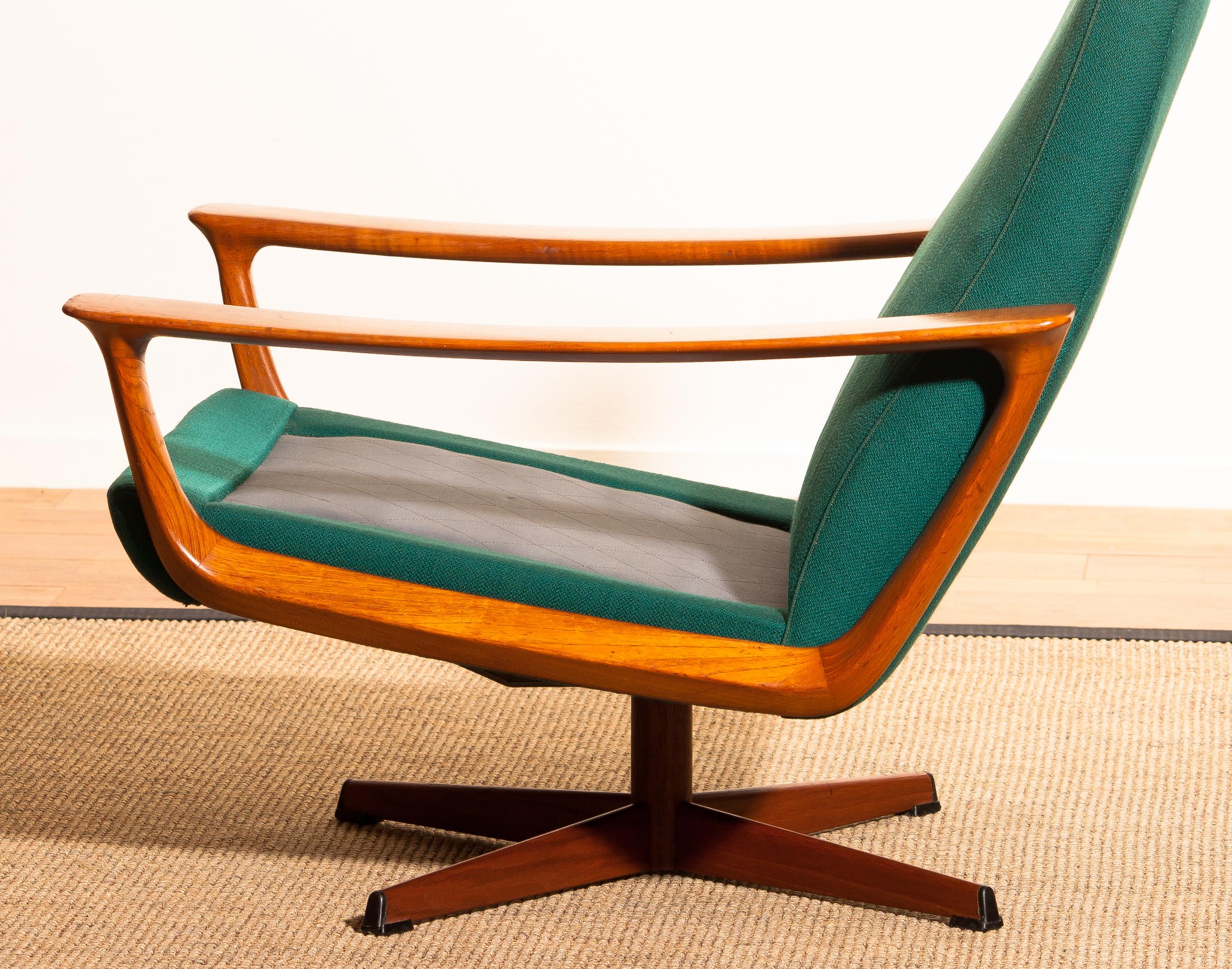1960s, Teak Set of Two Swivel Chairs by Johannes Andersson for Trensum Denmark 13