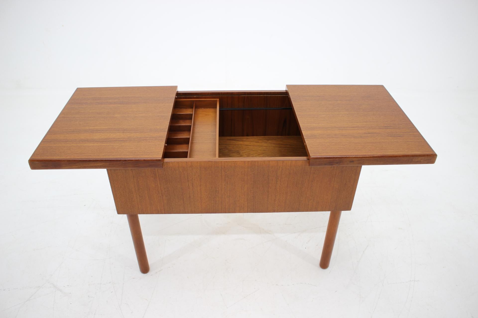 Mid-Century Modern 1960s Teak Sewing Cabinet
