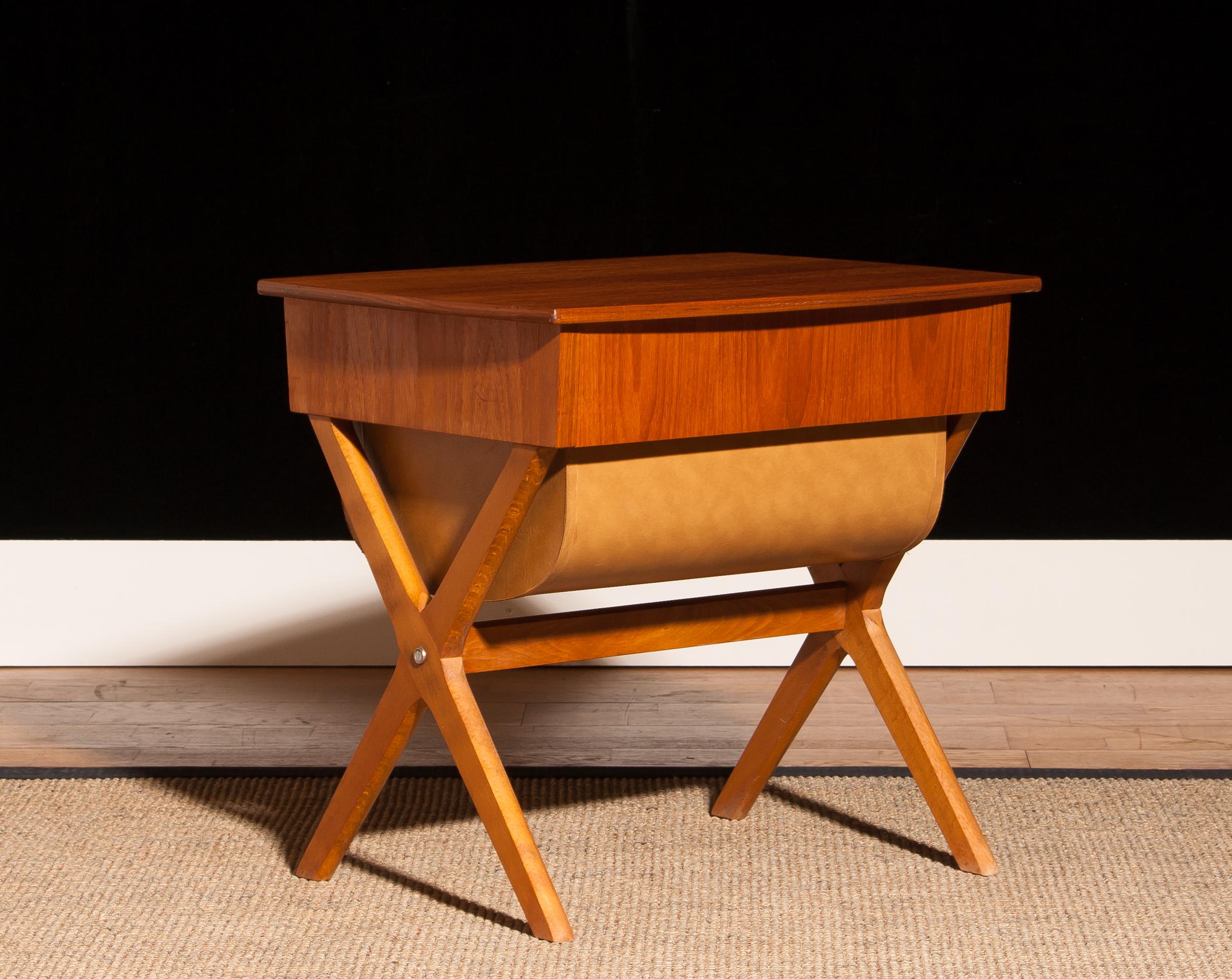 1960s, Teak Sewing, Side Table from Sweden 1