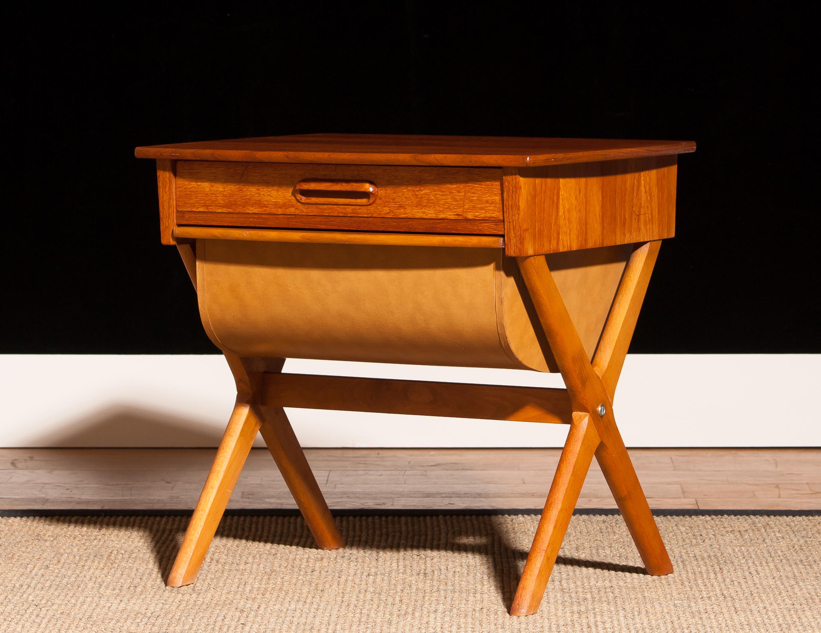 1960s, Teak Sewing, Side Table from Sweden 4