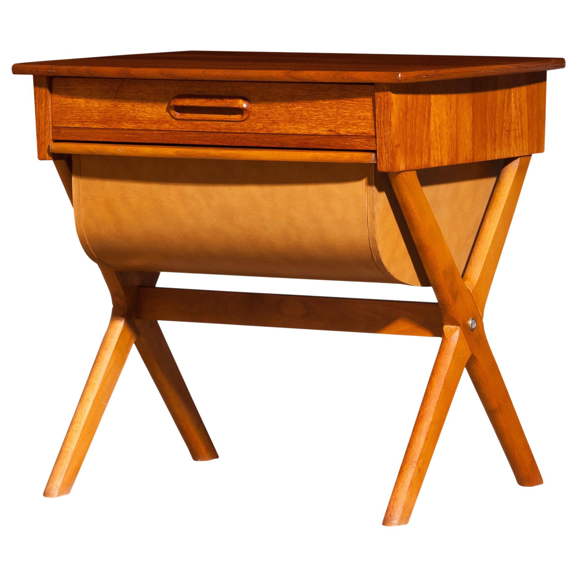 1960s, Teak Sewing, Side Table from Sweden