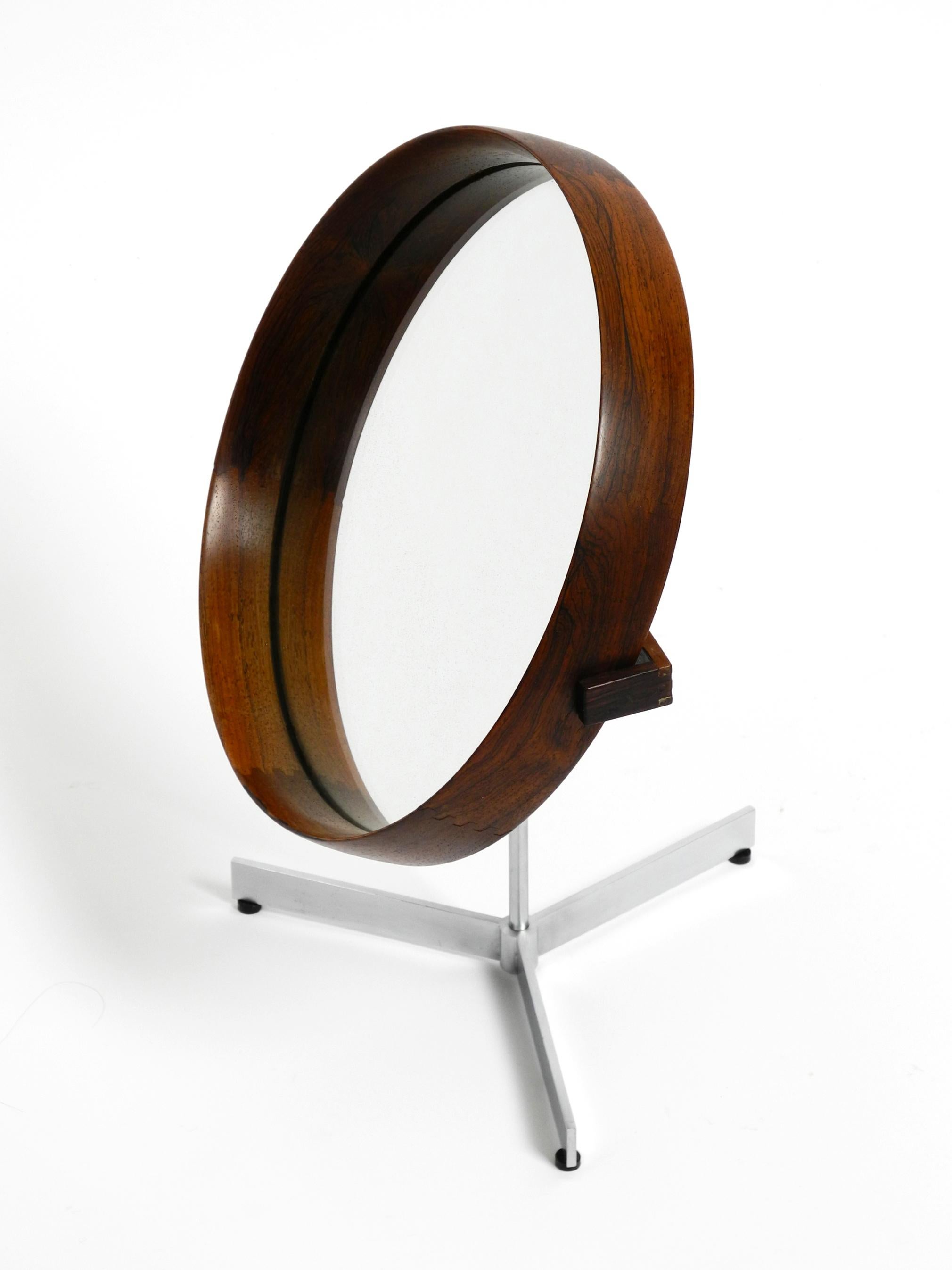 1960s Teak Table Mirror by Luxus Vittsjö Sweden Uno & Östen Kristiansso 9