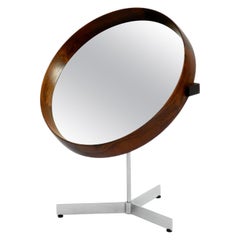 1960s Teak Table Mirror by Luxus Vittsjö Sweden Uno & Östen Kristiansso
