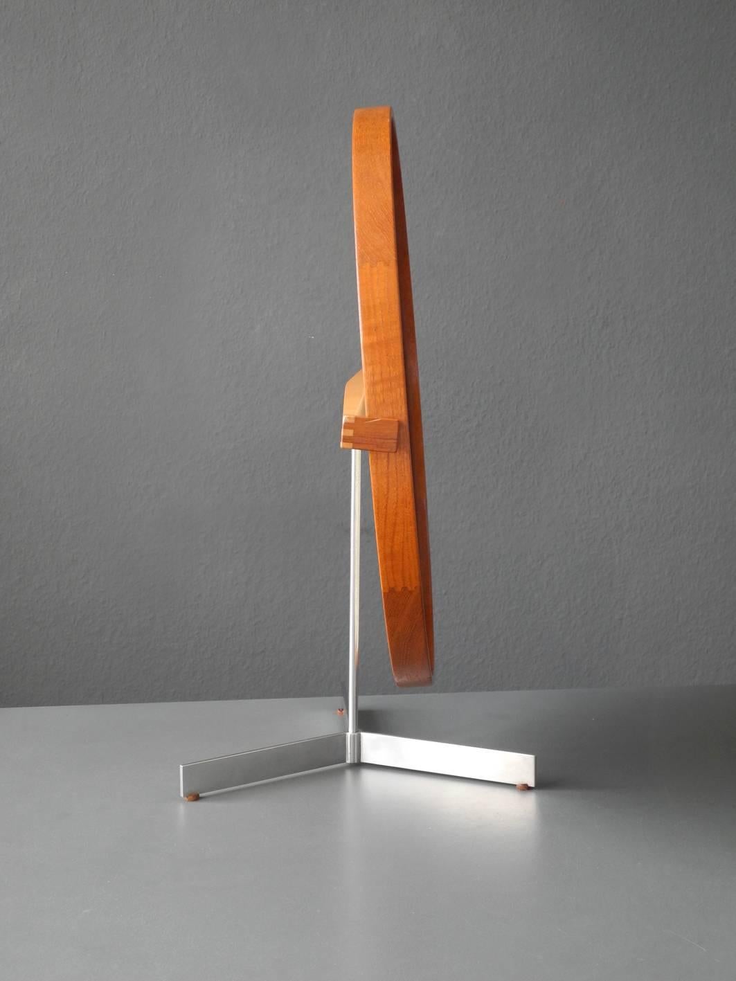 Mid-Century Modern Miroir de table en teck des années 1960 de Luxusvittsjö Sweden Uno & Östen Kristiansson en vente