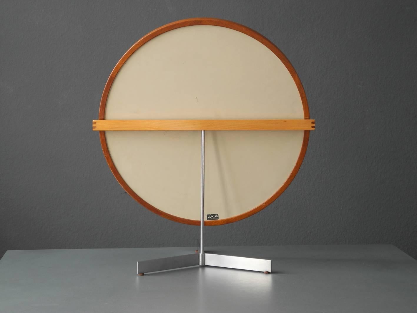 1960s Teak Table Mirror of Luxusvittsjö Sweden Uno & Östen Kristiansson For Sale 2