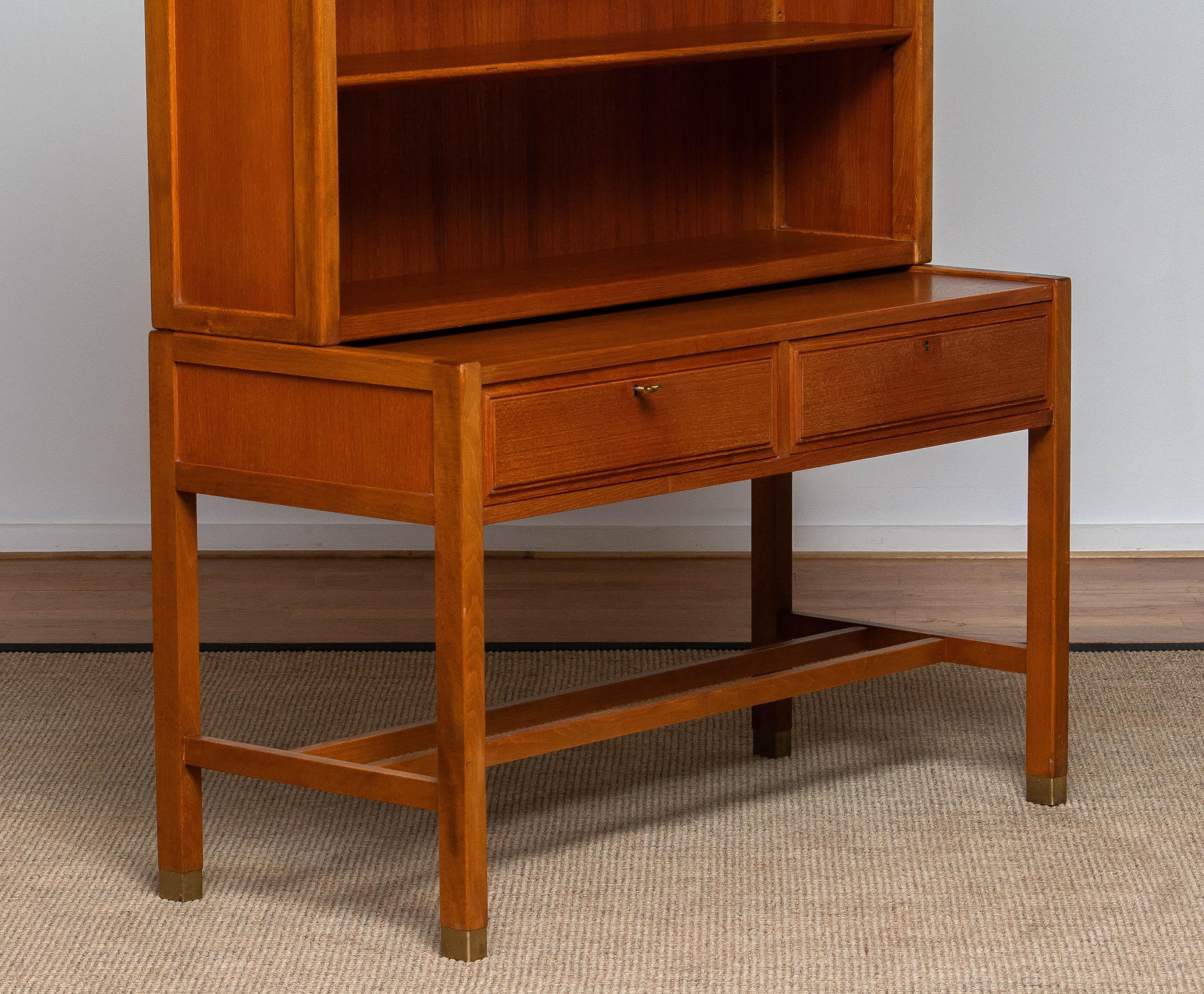 1960s Teak Table Model Bookcase By Carl Axel Acking for Bodafors, Sweden For Sale 4