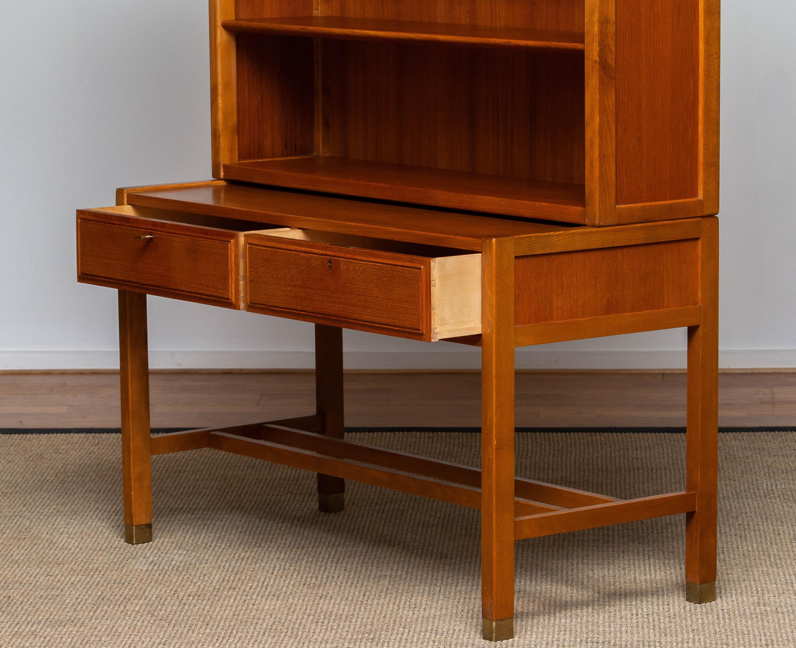 1960s Teak Table Model Bookcase By Carl Axel Acking for Bodafors, Sweden For Sale 2