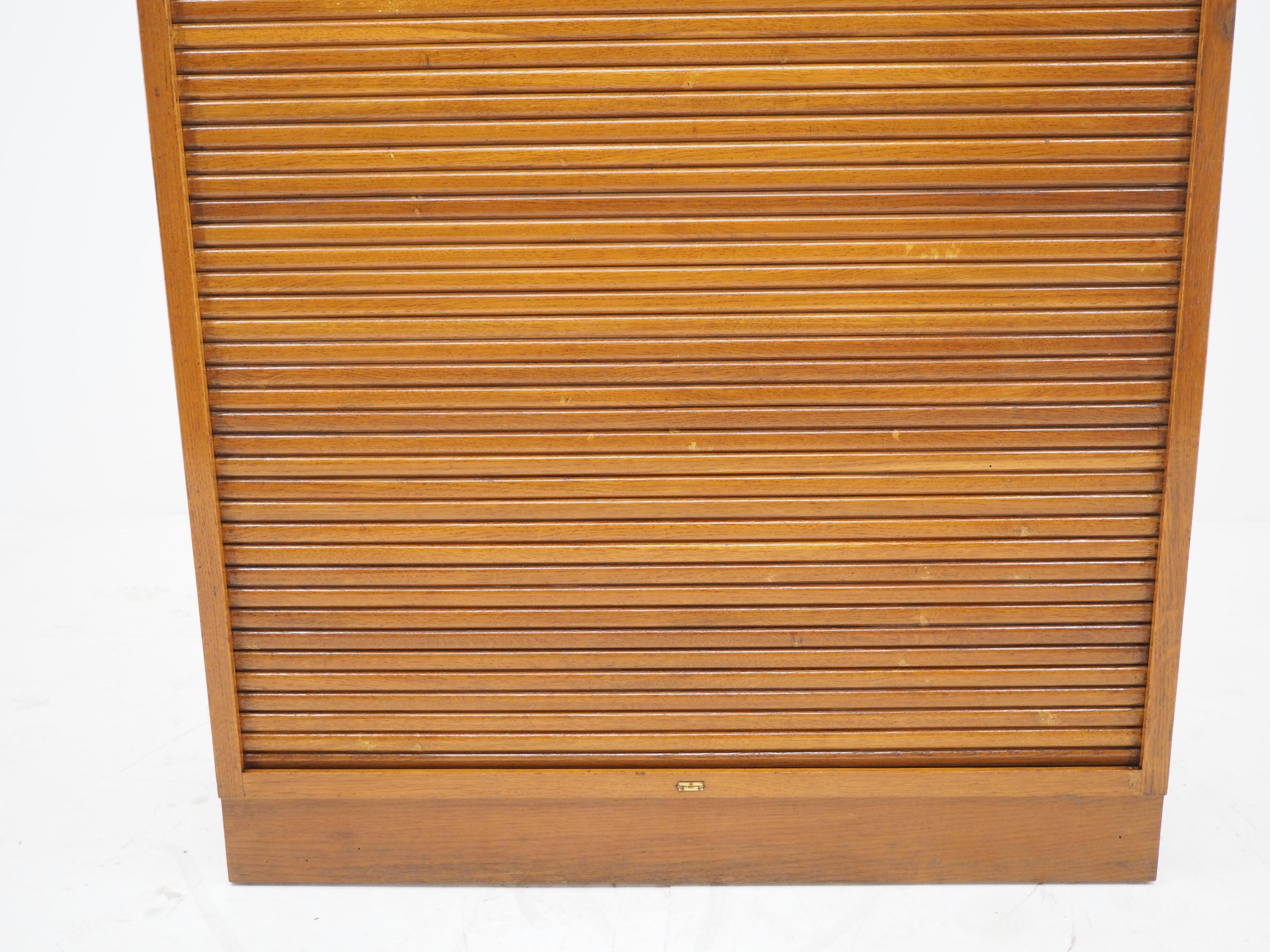 1960s Teak Tambour Office Cabinet, Denmark 5