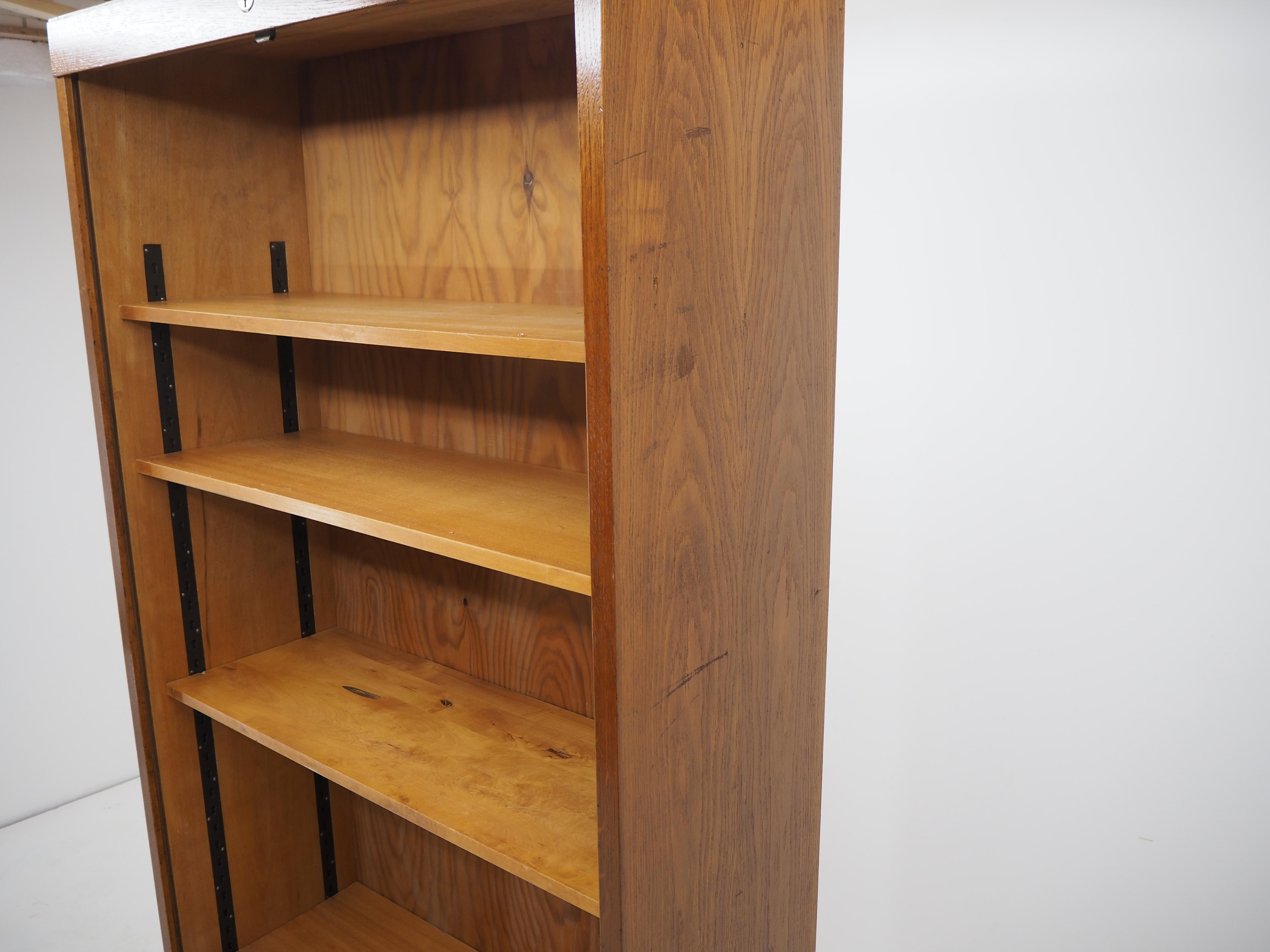 1960s Teak Tambour Office Cabinet, Denmark 9