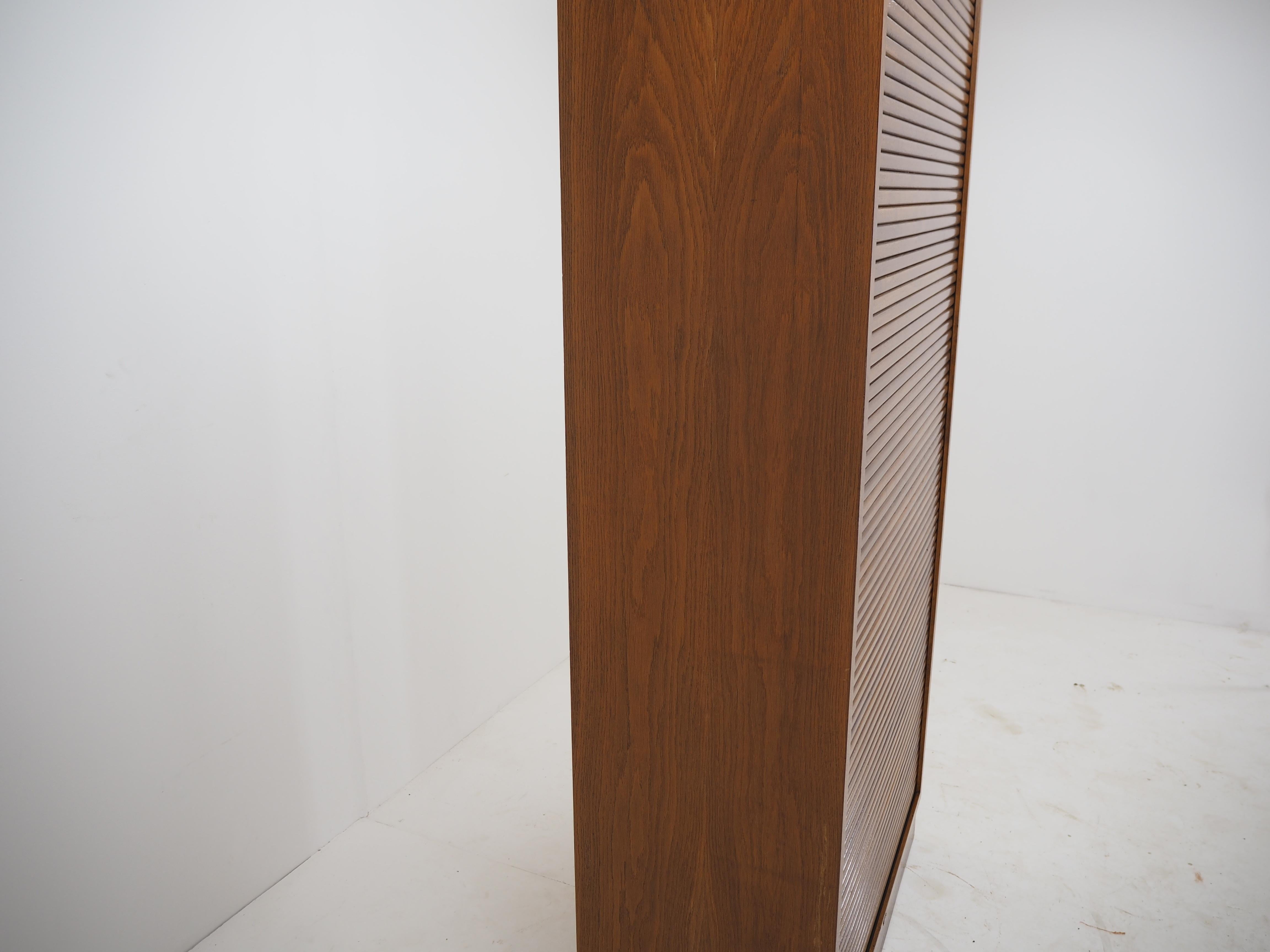 1960s Teak Tambour Office Cabinet, Denmark 2