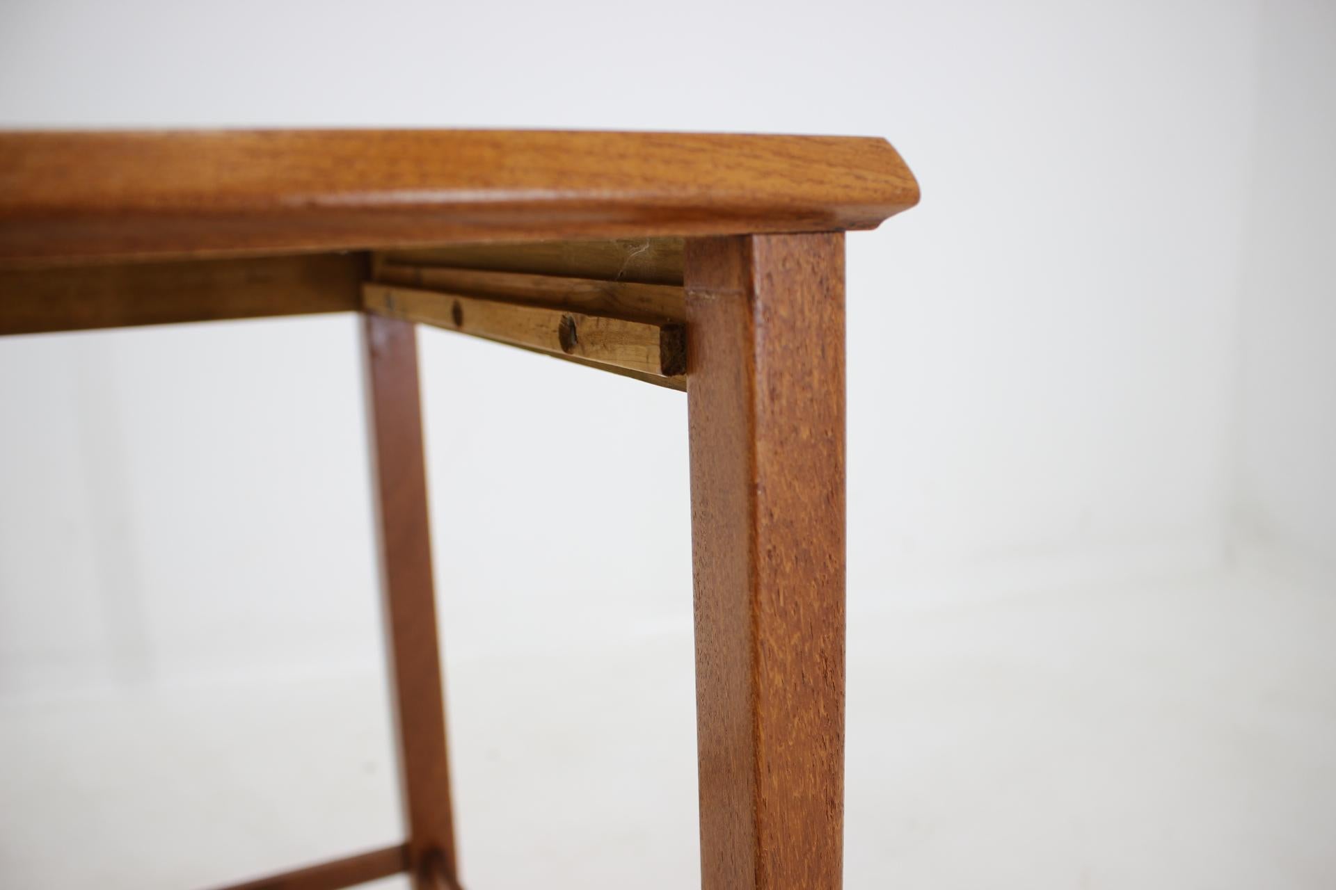 1960s Teak/Tile Nesting Tables, Denmark 1