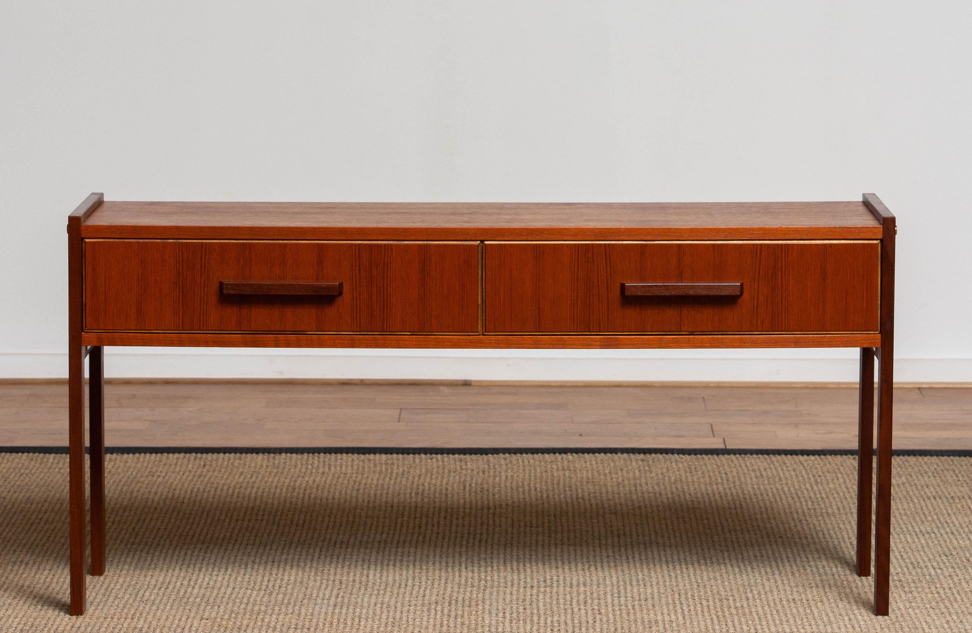 1960's Teak Two Drawer Hall Cabinet / Side Table from Denmark 2