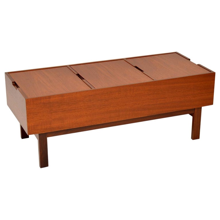 1960s Teak Vintage Coffee Table / Storage Box at 1stDibs