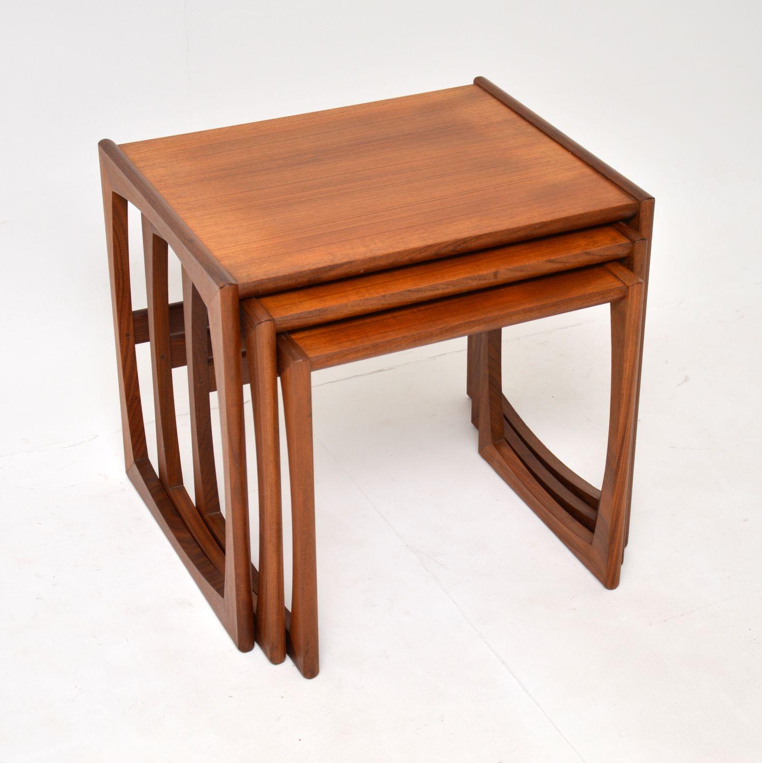 Mid-Century Modern 1960's Teak Vintage Quadrille Nest of Tables by G Plan