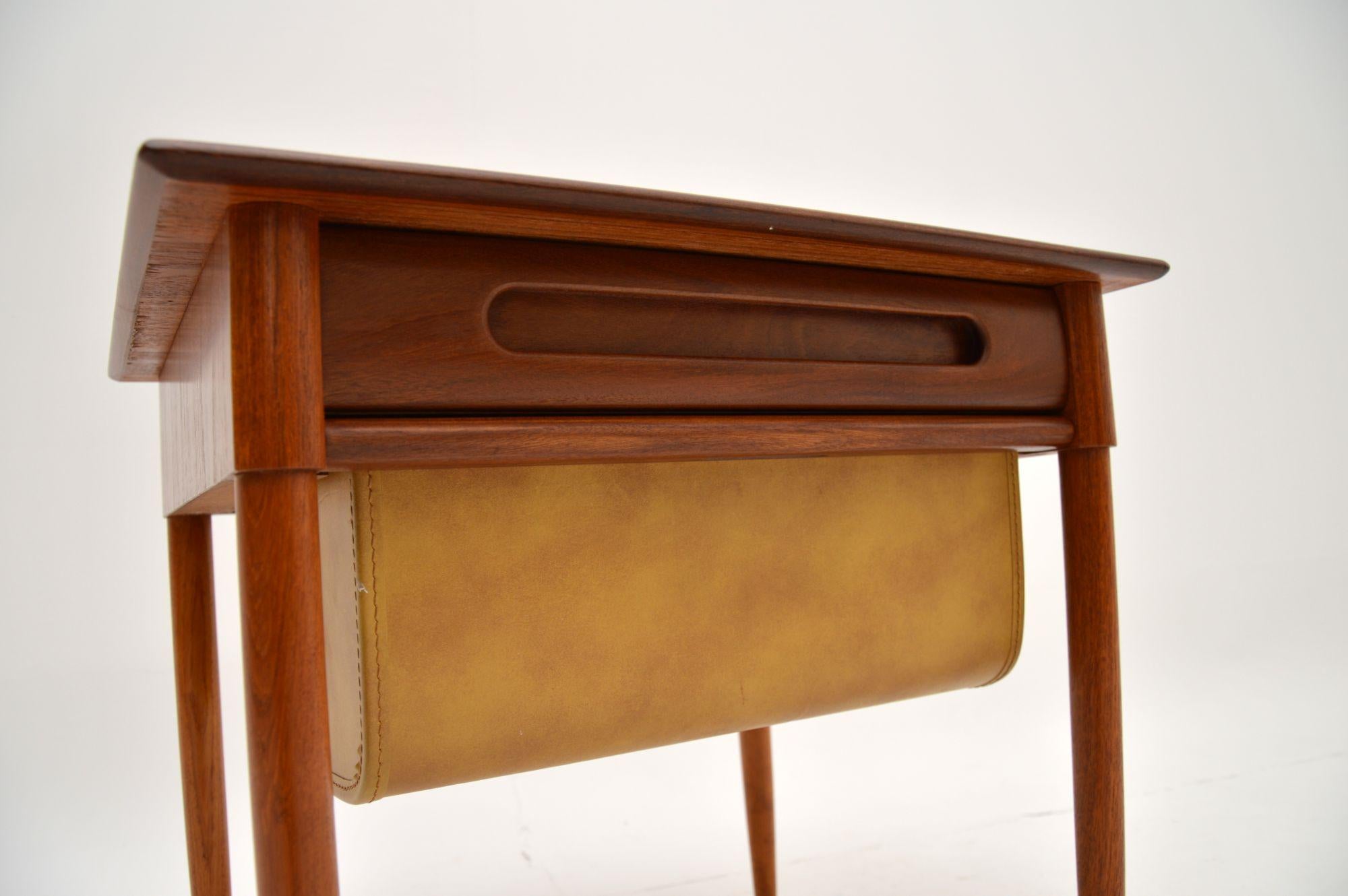 Mid-20th Century 1960's Teak Vintage Side Table by Karl Edvard Korseth For Sale
