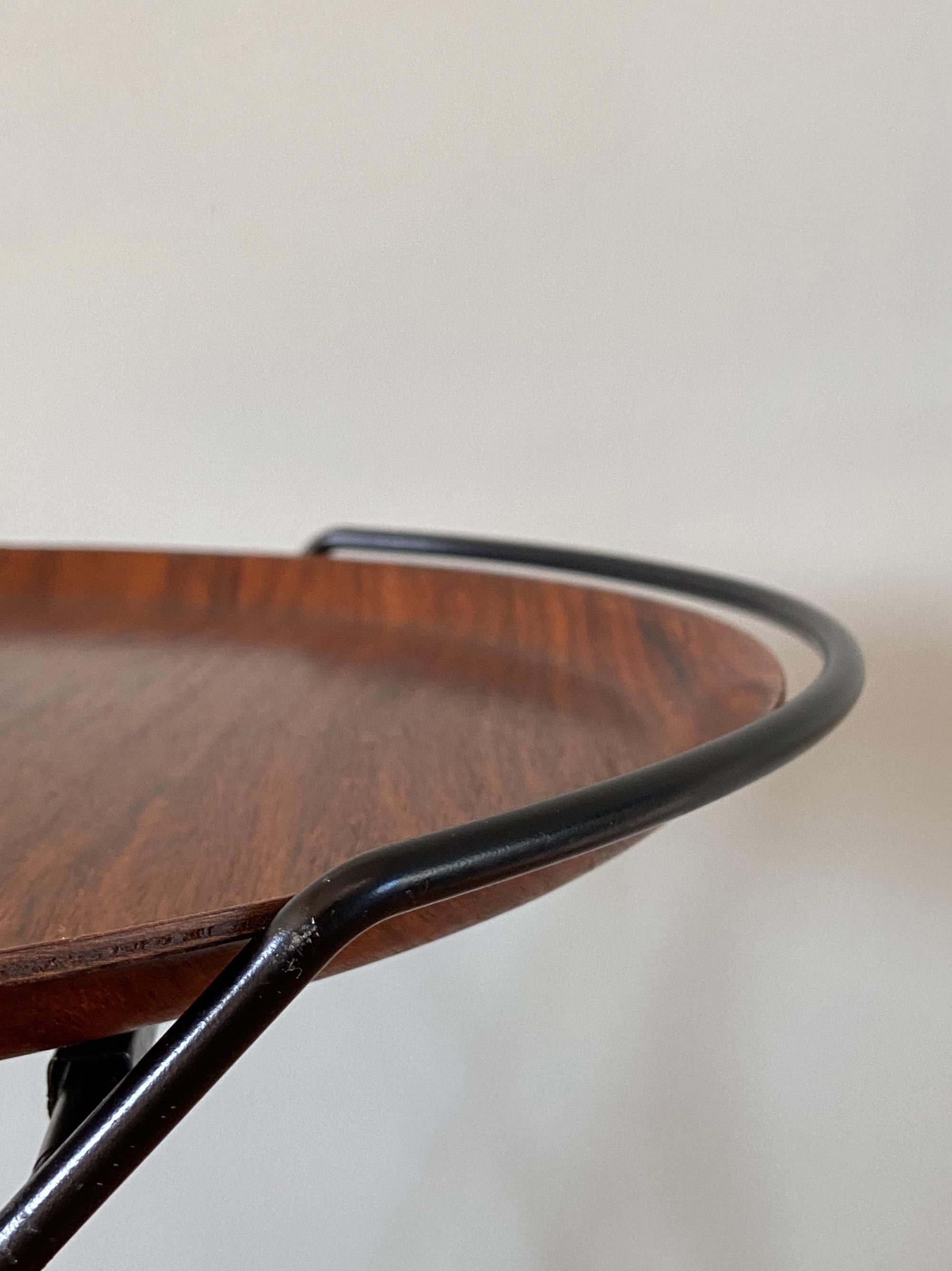 1960s Teak Wood J.H Fabriken Serving Trolley / Tray Sävsjö, Made in Sweden In Good Condition In Krefeld, DE