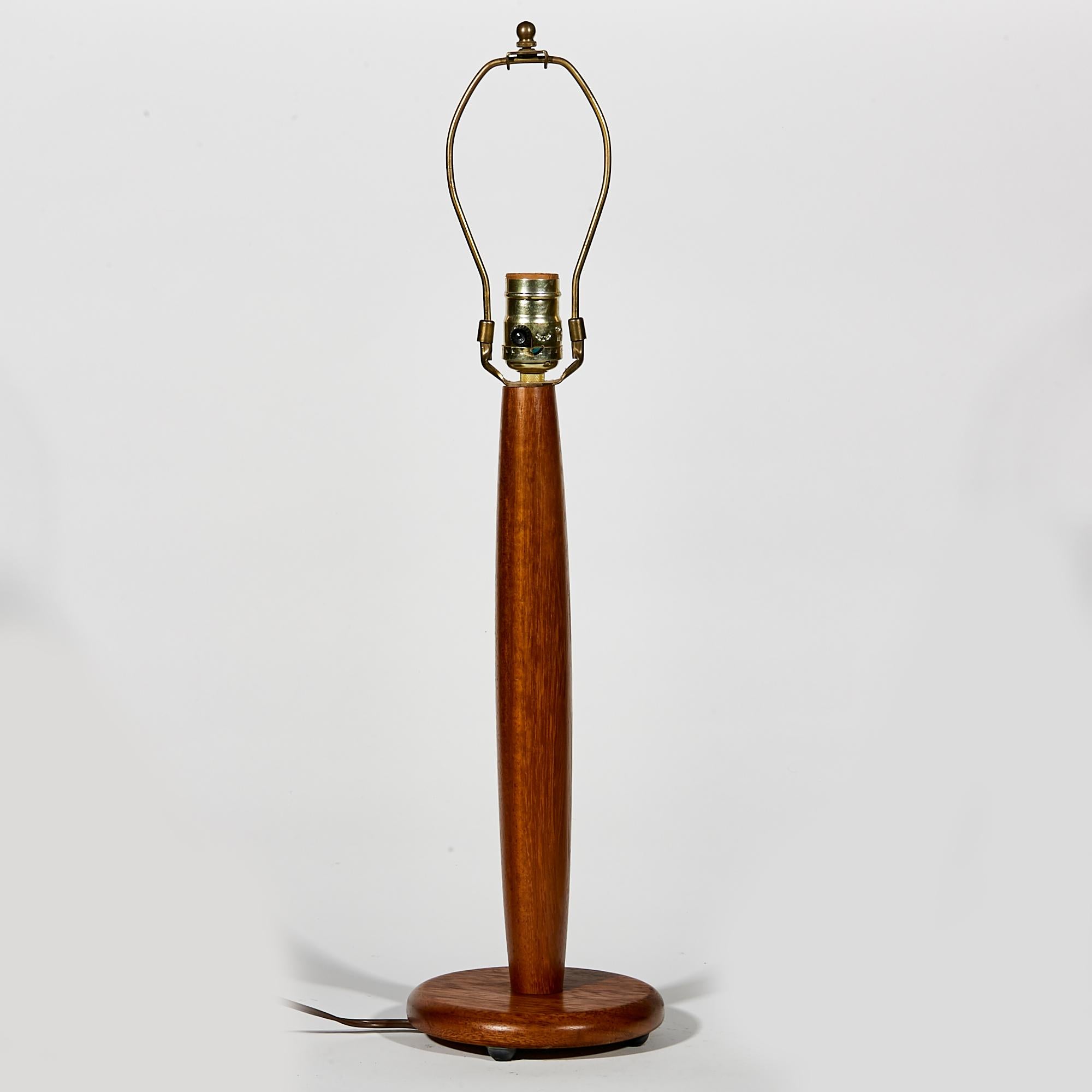 Mid-Century Modern 1960s Teak Wood Table Lamp