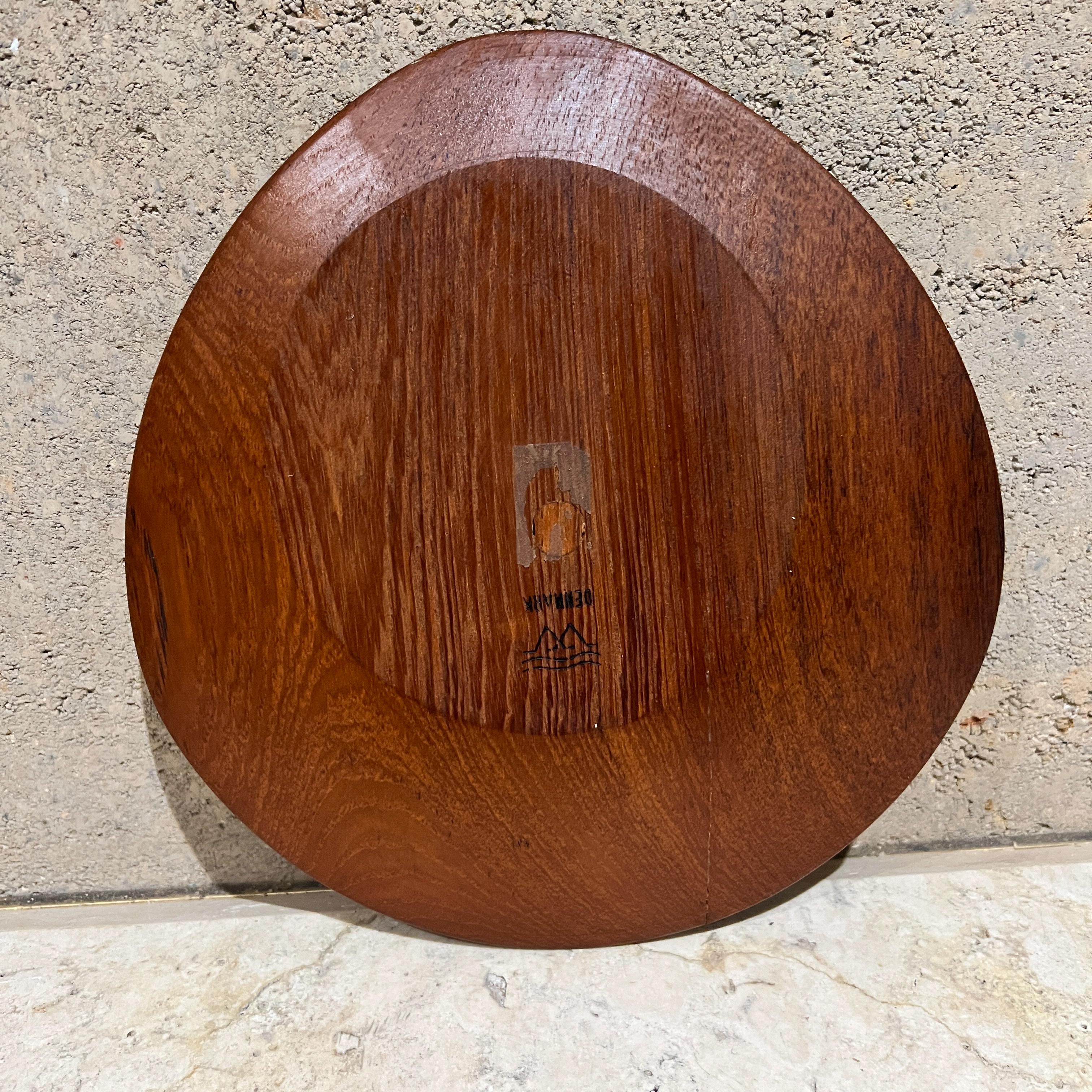 1960s Teakwood Snack Plates Lunning Inc Denmark- Set of 5 For Sale 2