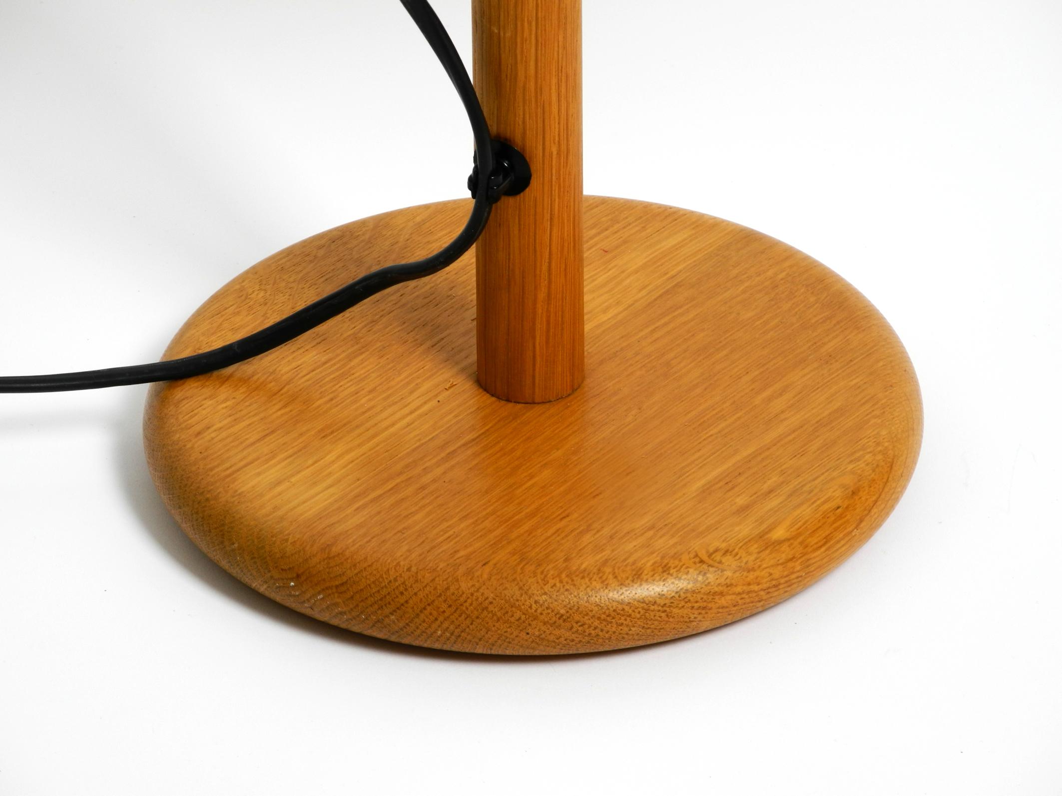 1960s Temde table lamp made of oak wood and with height-adjustable shade For Sale 5