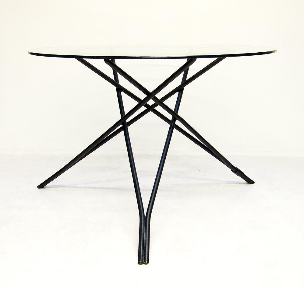 European 1960s Tempestini Style Tripod Dining Table For Sale