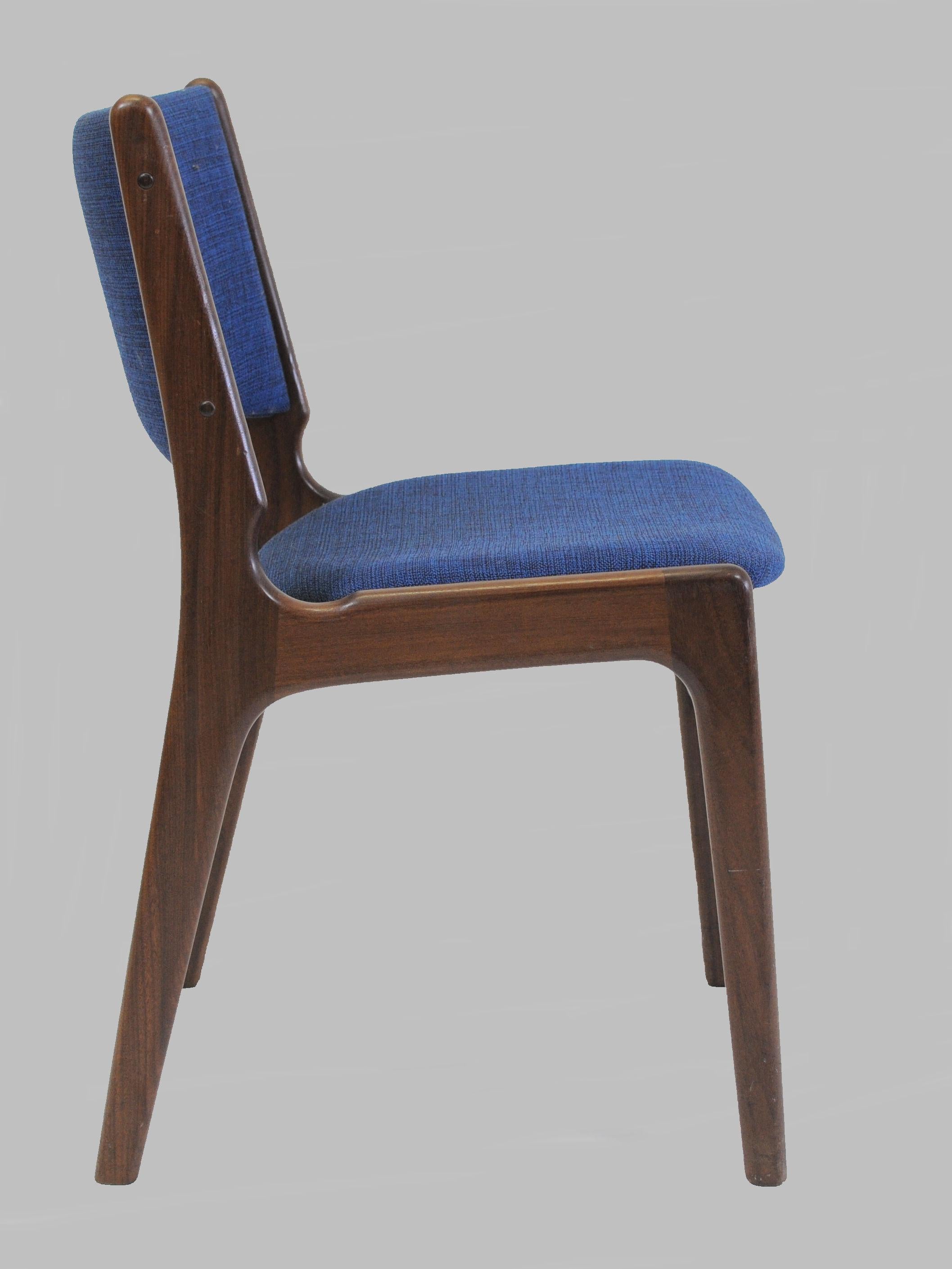 Danish 1960s Ten Refinished Erik Buch Dining Chairs in Solid Teak, Inc. Re-Upholstery