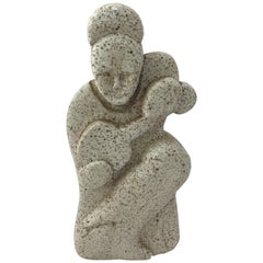 1960s Terrazzo Guitar Player Sculpture