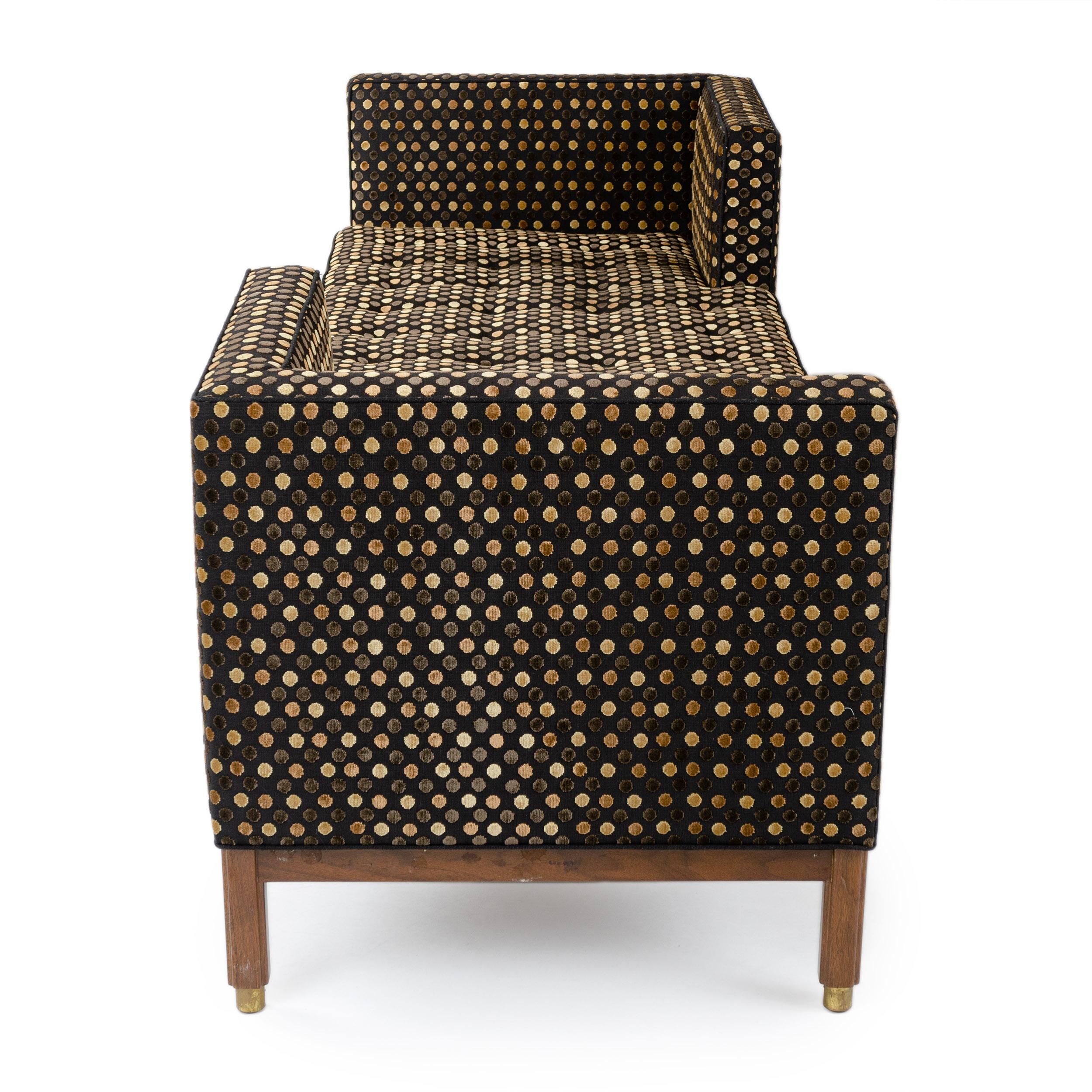 Mid-Century Modern 1960s Tete a Tete Conversation Sofa by Edward Wormley for Dunbar