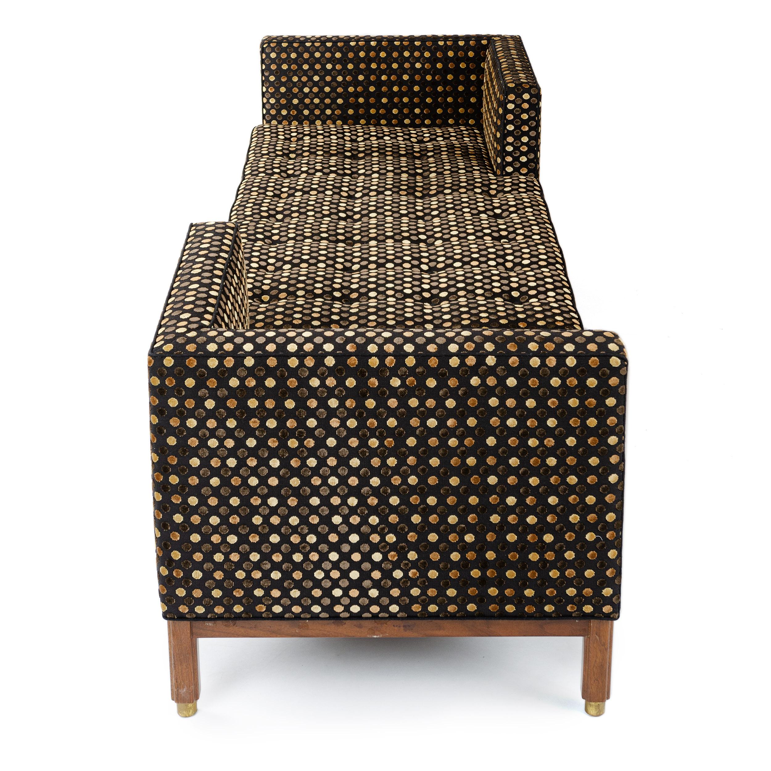 American 1960s Tete a Tete Conversation Sofa by Edward Wormley for Dunbar