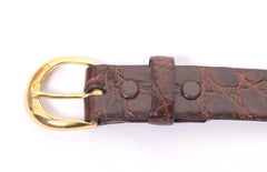 1960s Tex Tan Brown Alligator Skin Belt