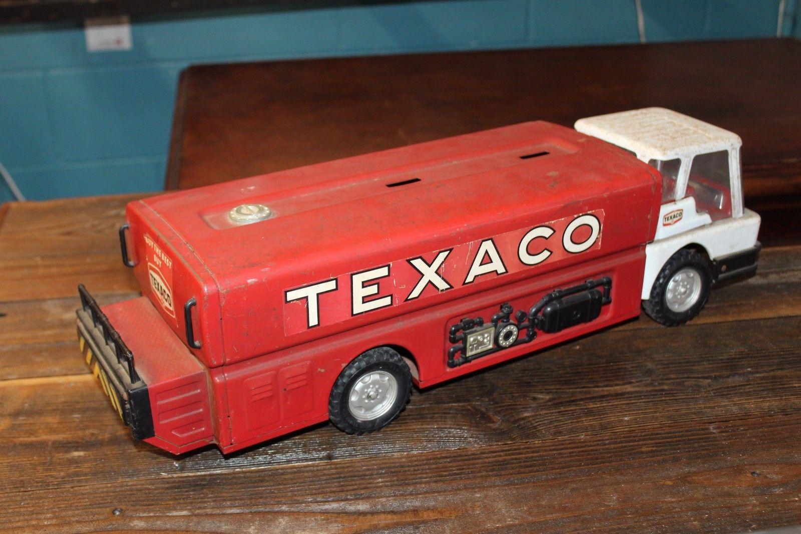 1960s Texaco Oil Gas Metal Toy Tanker Truck 1
