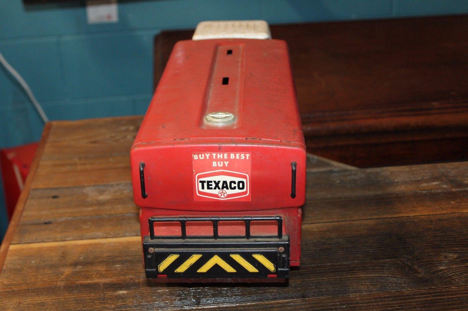 Mid-20th Century 1960s Texaco Oil Gas Metal Toy Tanker Truck