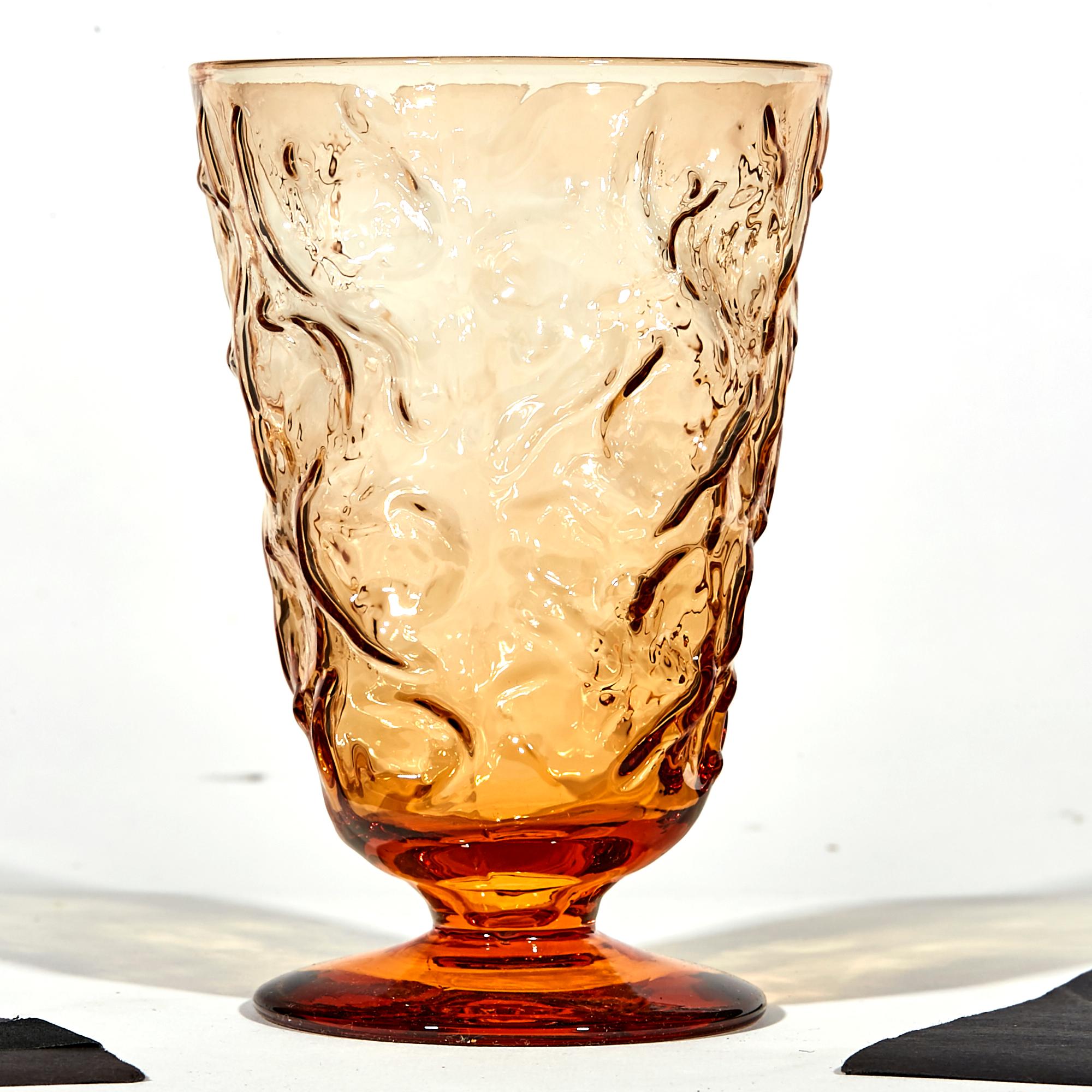 amber textured vase
