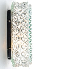 1960s Thick Textured Glass Mirror Light by Limburg