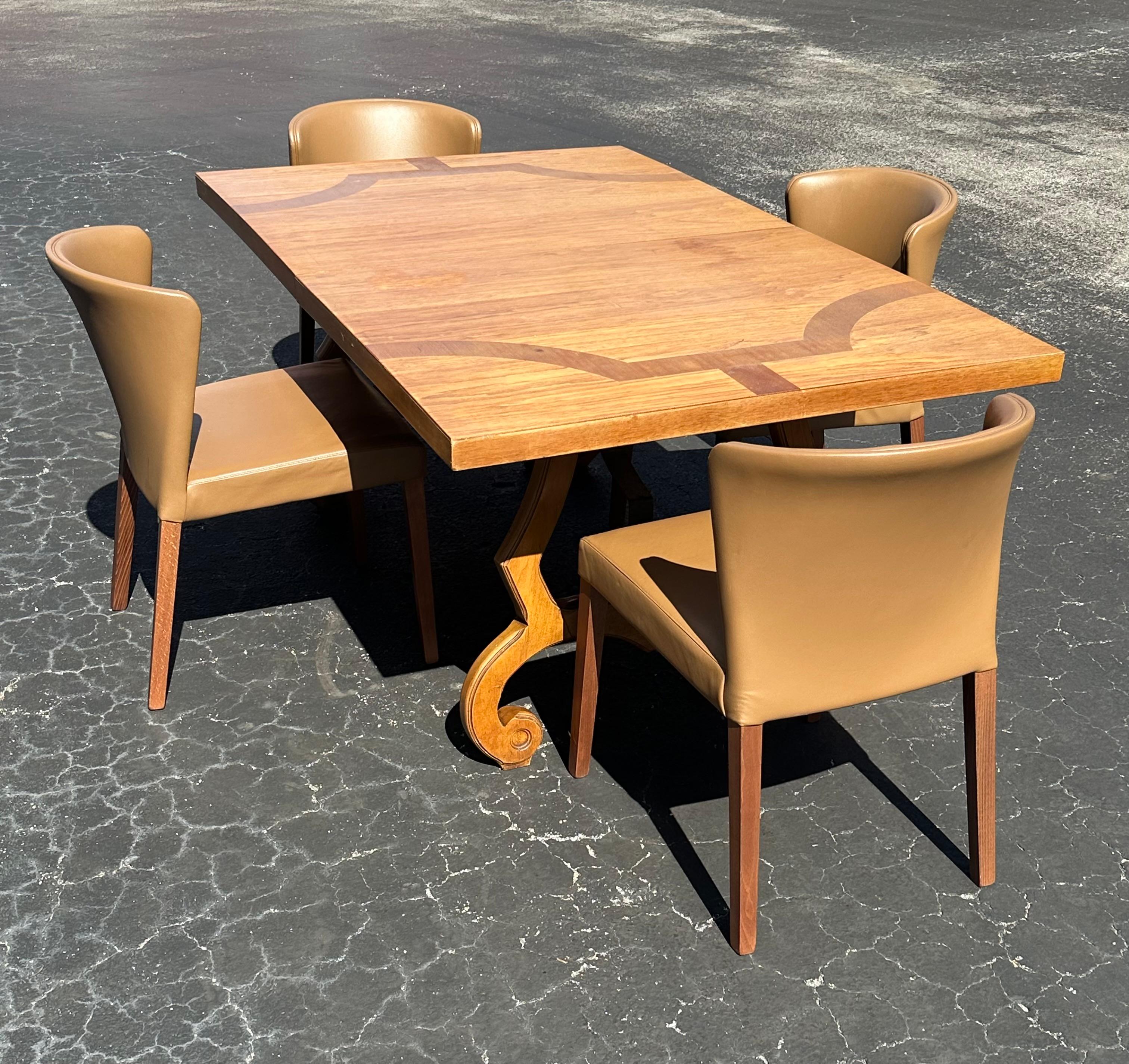 1960s Thomasville Spanish Baroque Style Wood Iron Dining Table For Sale 9