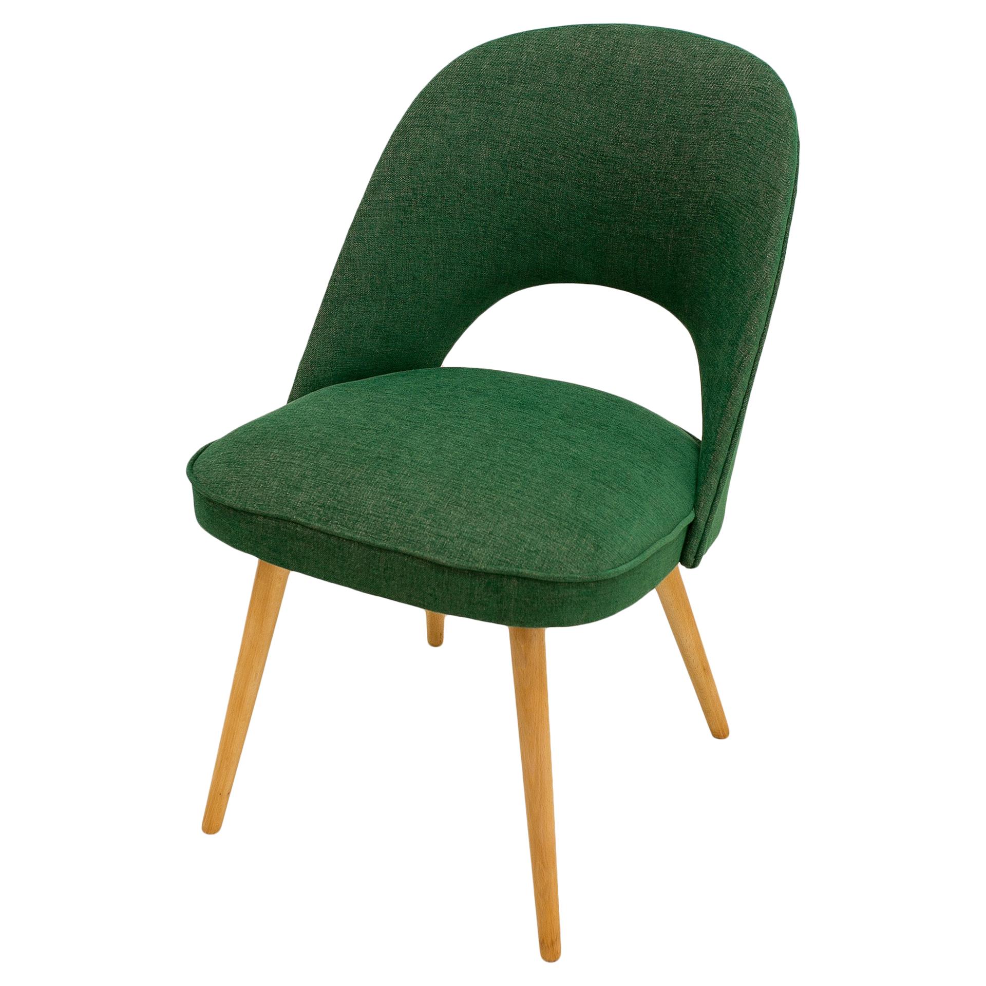 1960s Thonet Chairs, Reupholstered in Juicy Green Fabric, Set of 2