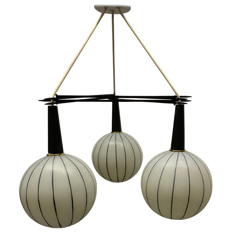1960s ThreeGlobe Pendant Light Fixture For Sale at 1stDibs 1960s