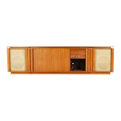 1960s Three-Piece Walnut Stereo Cabinet by Barzilay