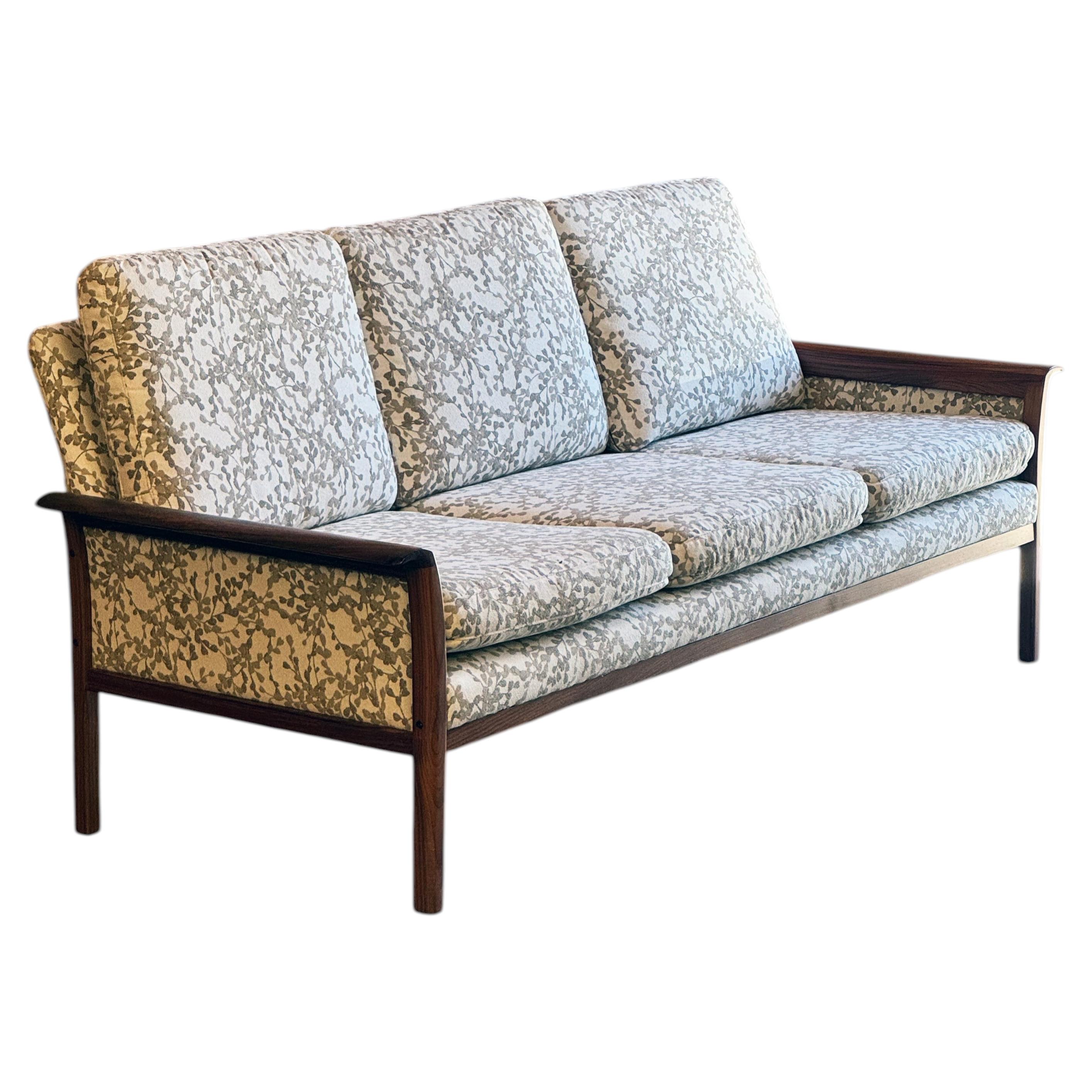 1960s Three-Seat Sofa by Knut Sæter for Vatne Møbler in rosewood