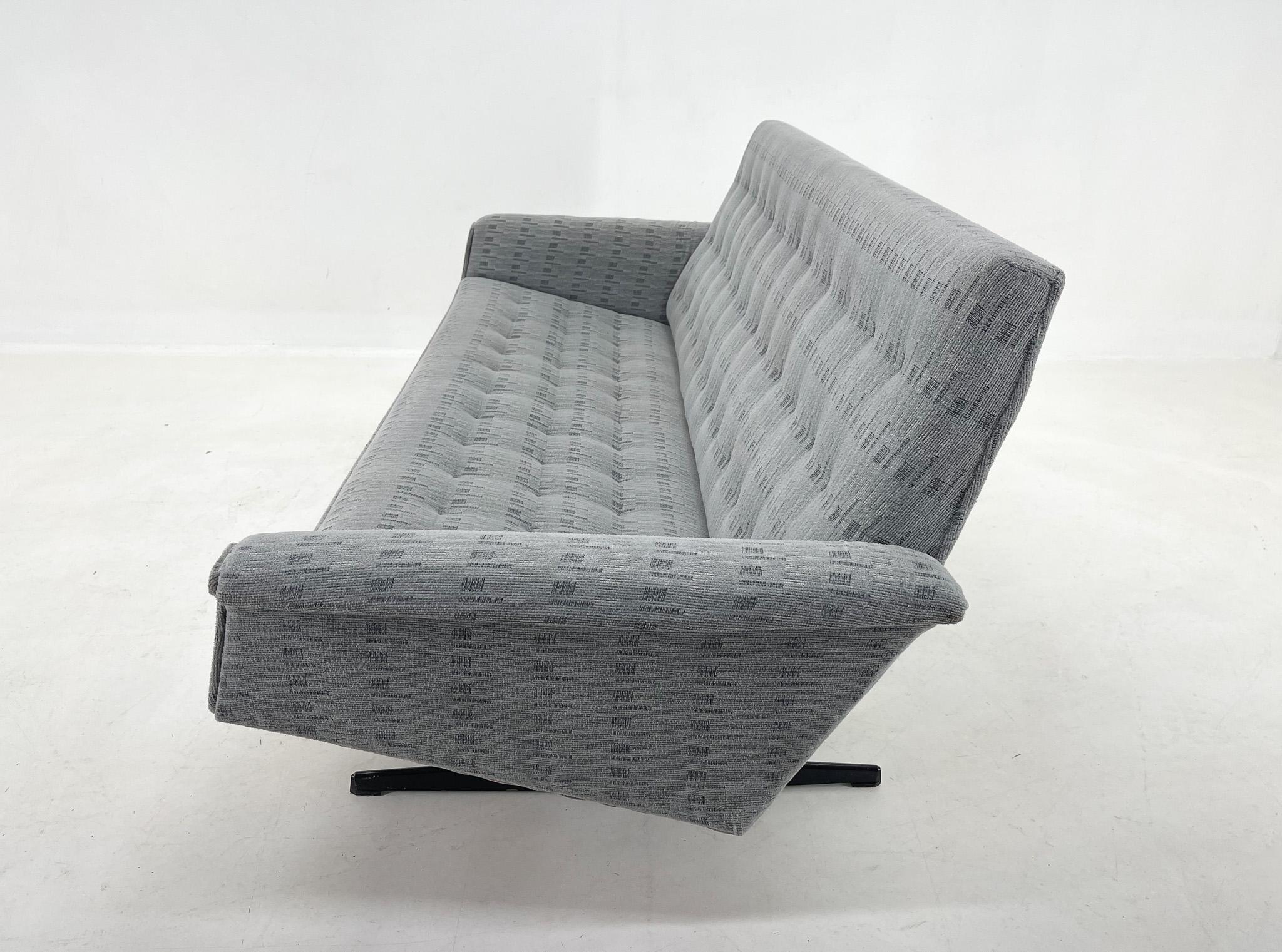 Mid-20th Century 1960's Three-Seat Sofa, Czechoslovakia For Sale